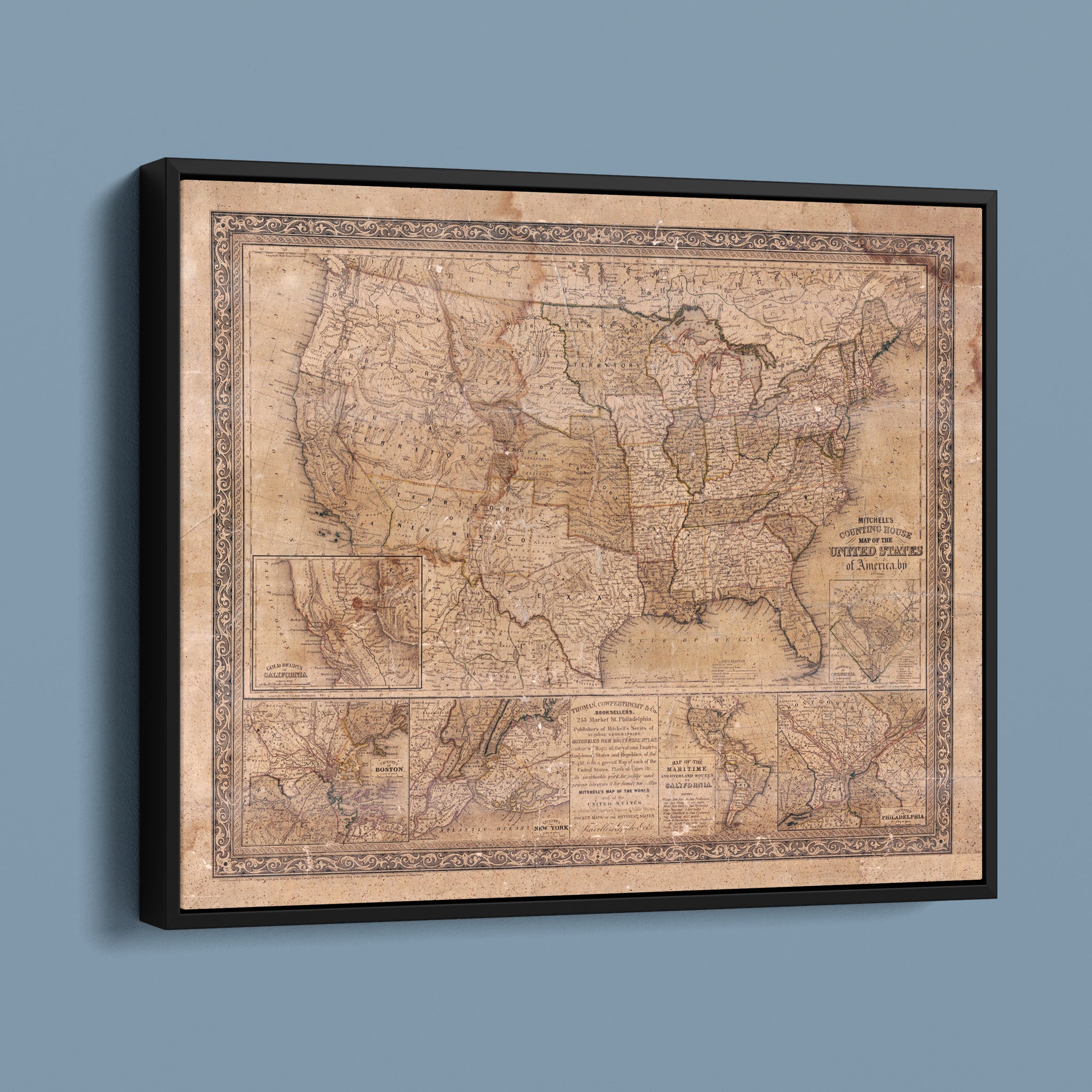 Mitchell's Counting House Map of the United States