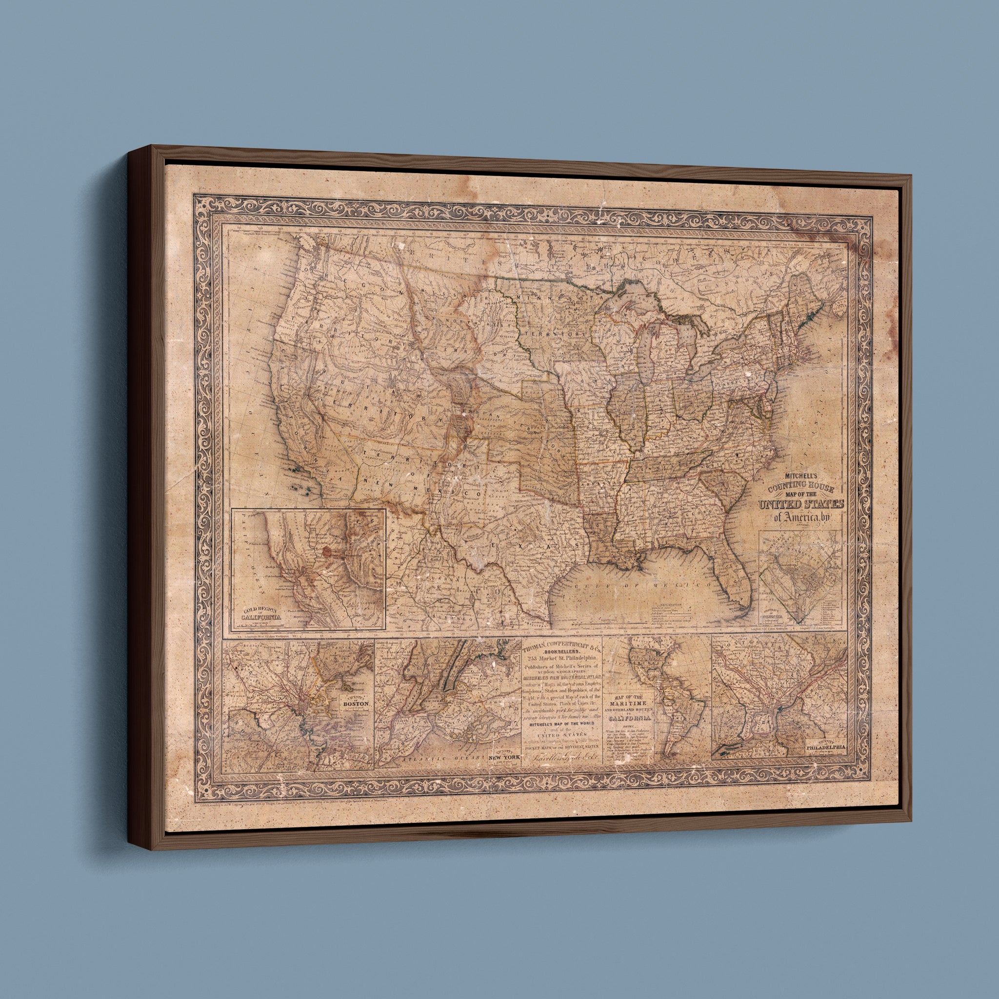 Mitchell's Counting House Map of the United States