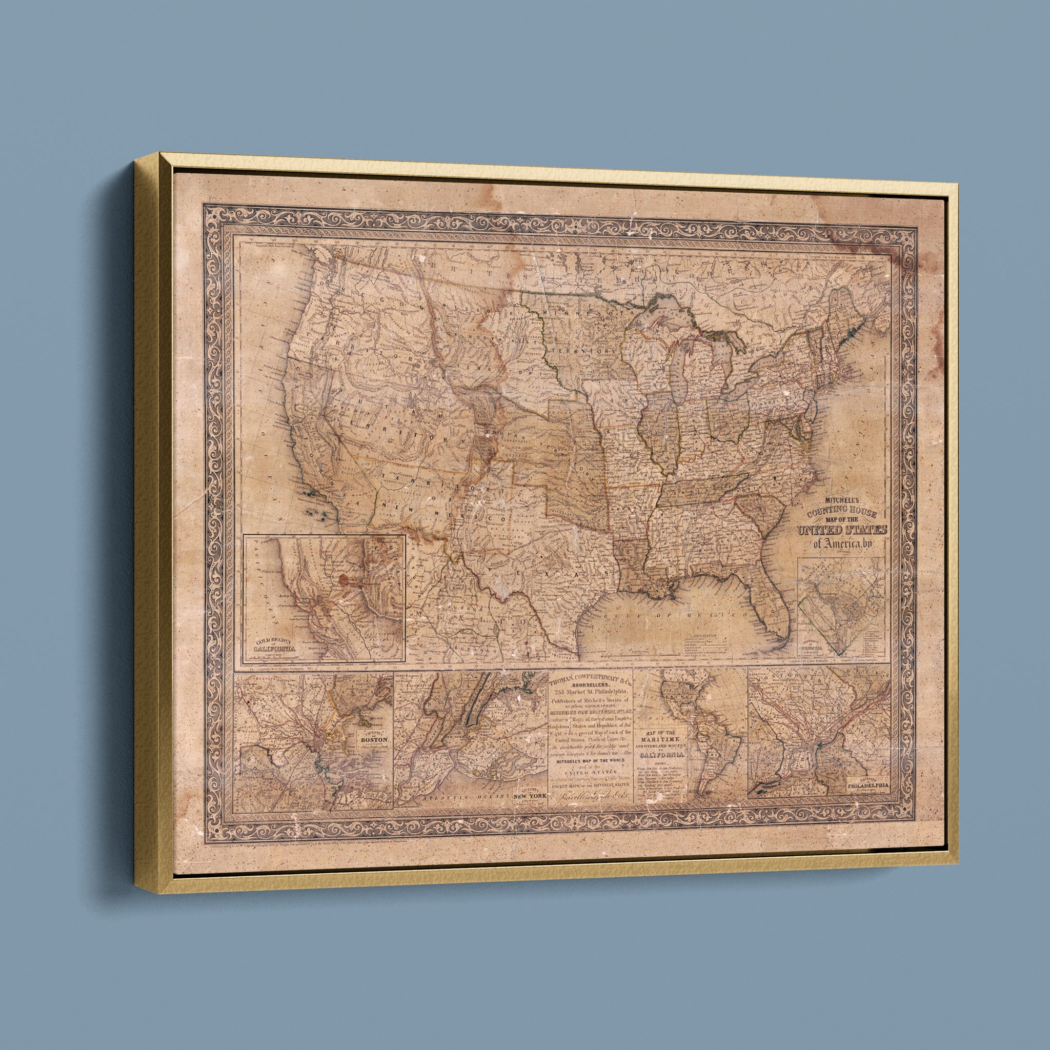Mitchell's Counting House Map of the United States