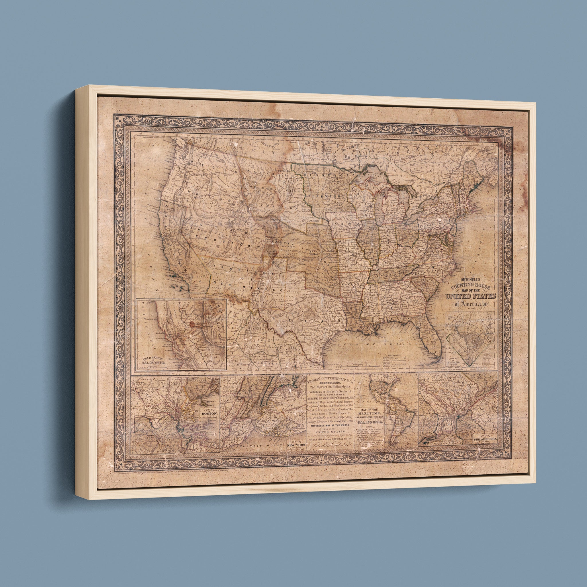 Mitchell's Counting House Map of the United States