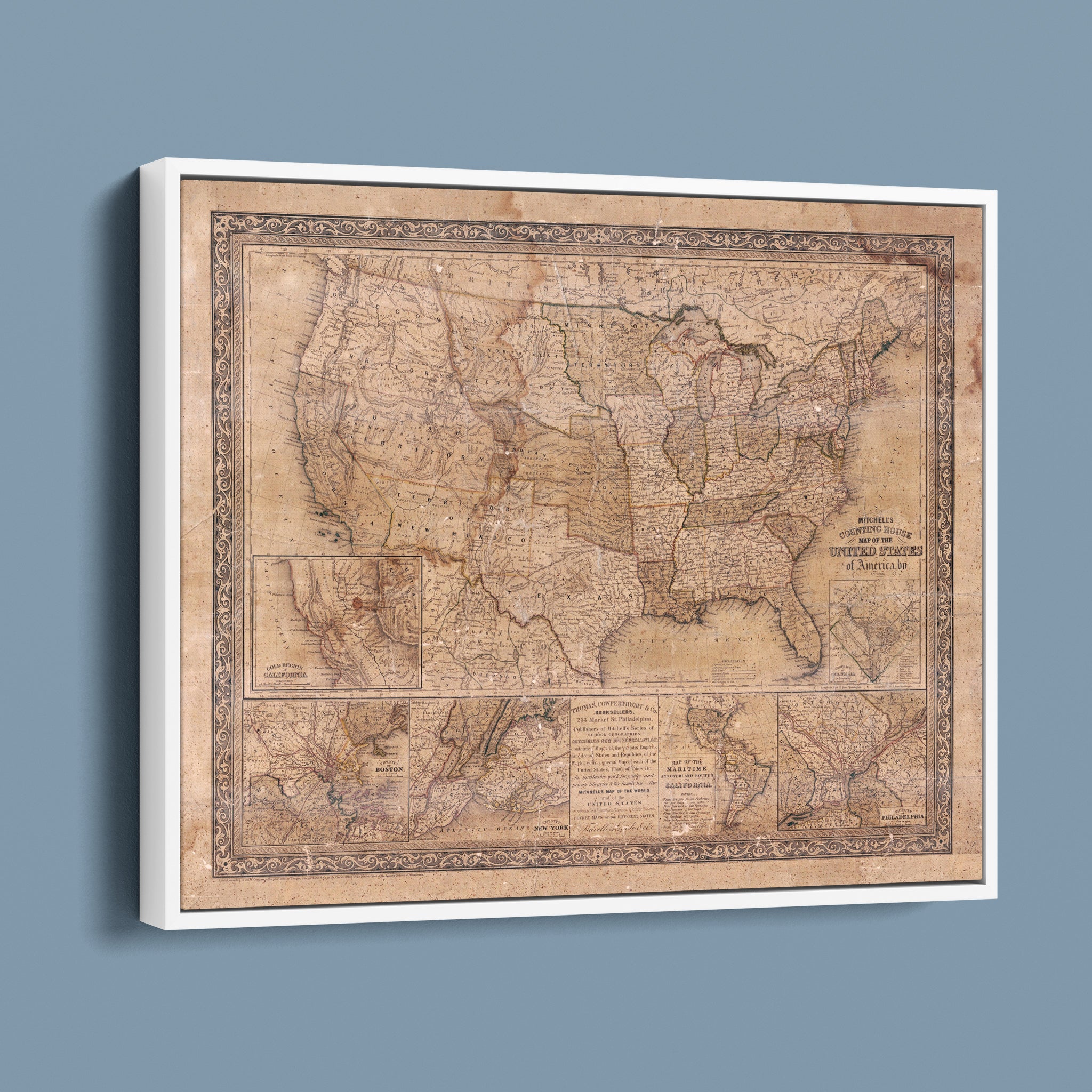 Mitchell's Counting House Map of the United States