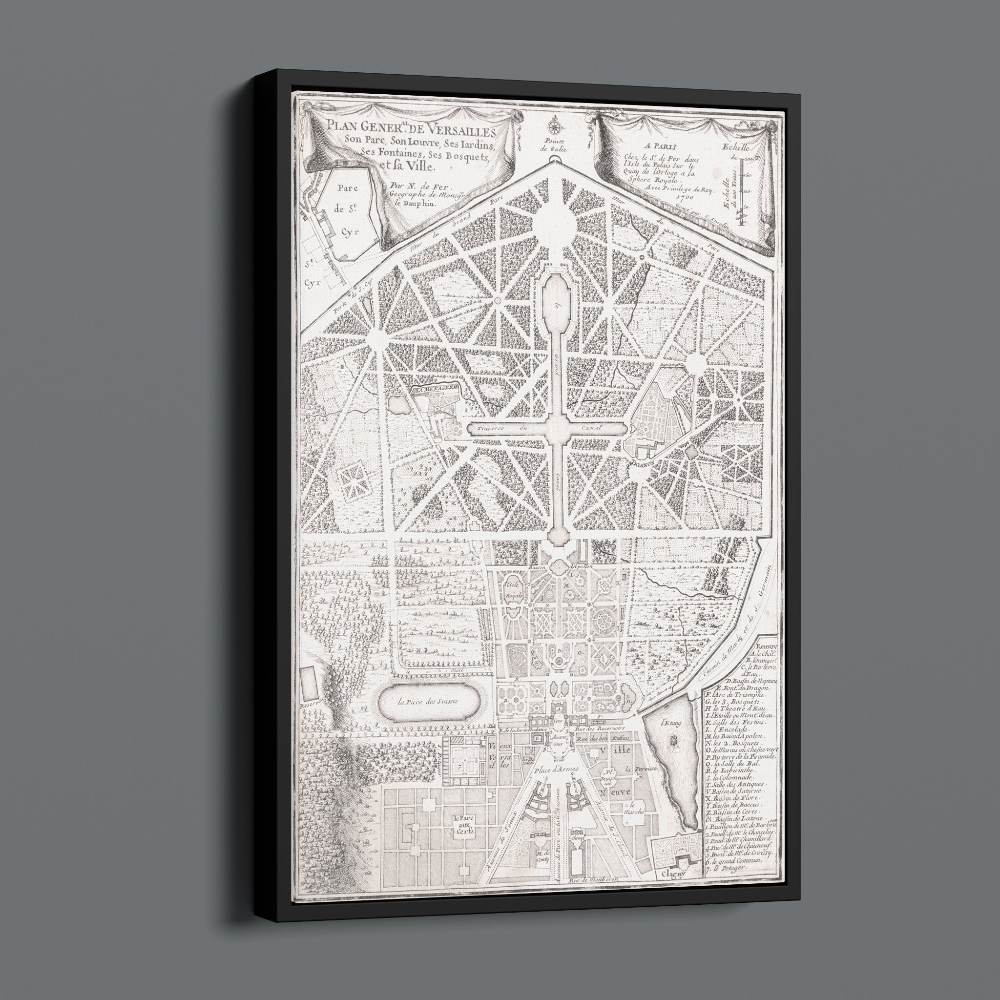 Plan General de Versailles 1700