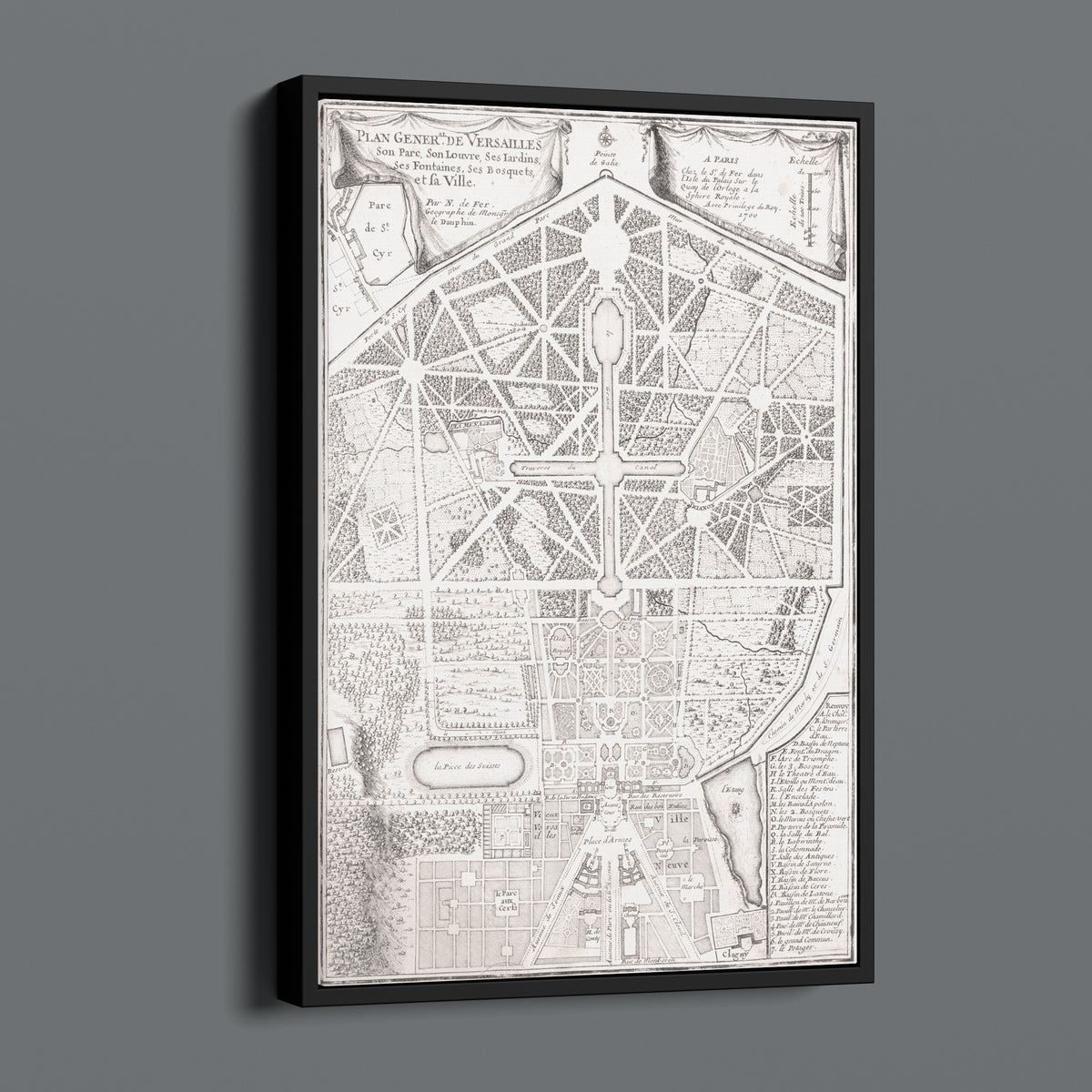 Plan General de Versailles 1700