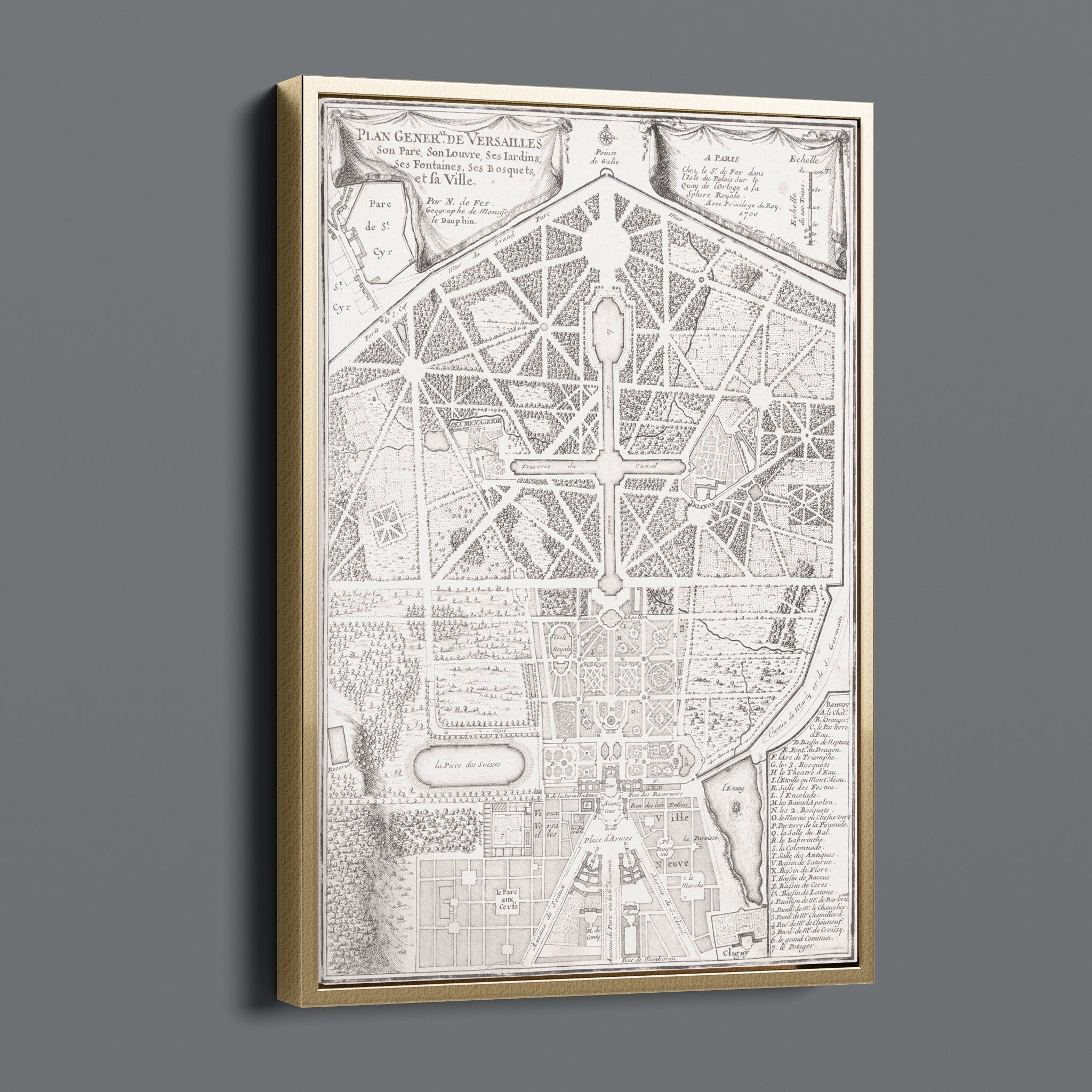 Plan General de Versailles 1700