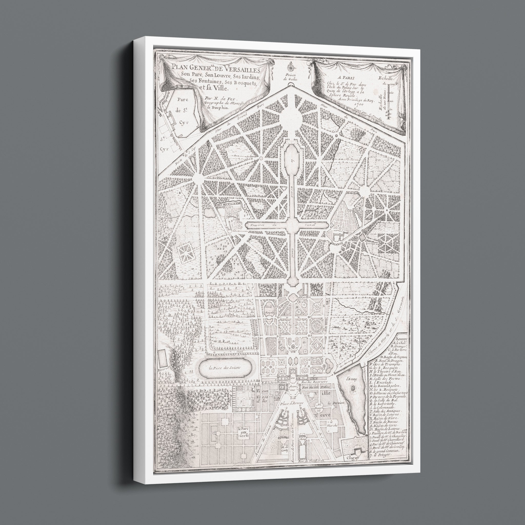 Plan General de Versailles 1700