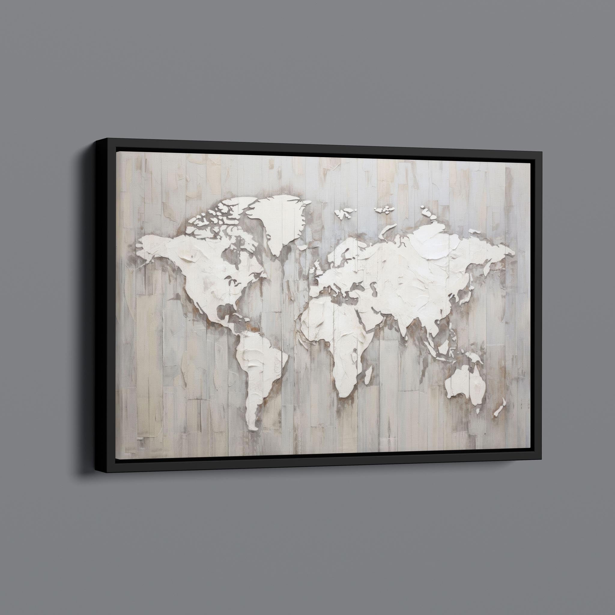 Impasto Panels - World Maps - Continents
