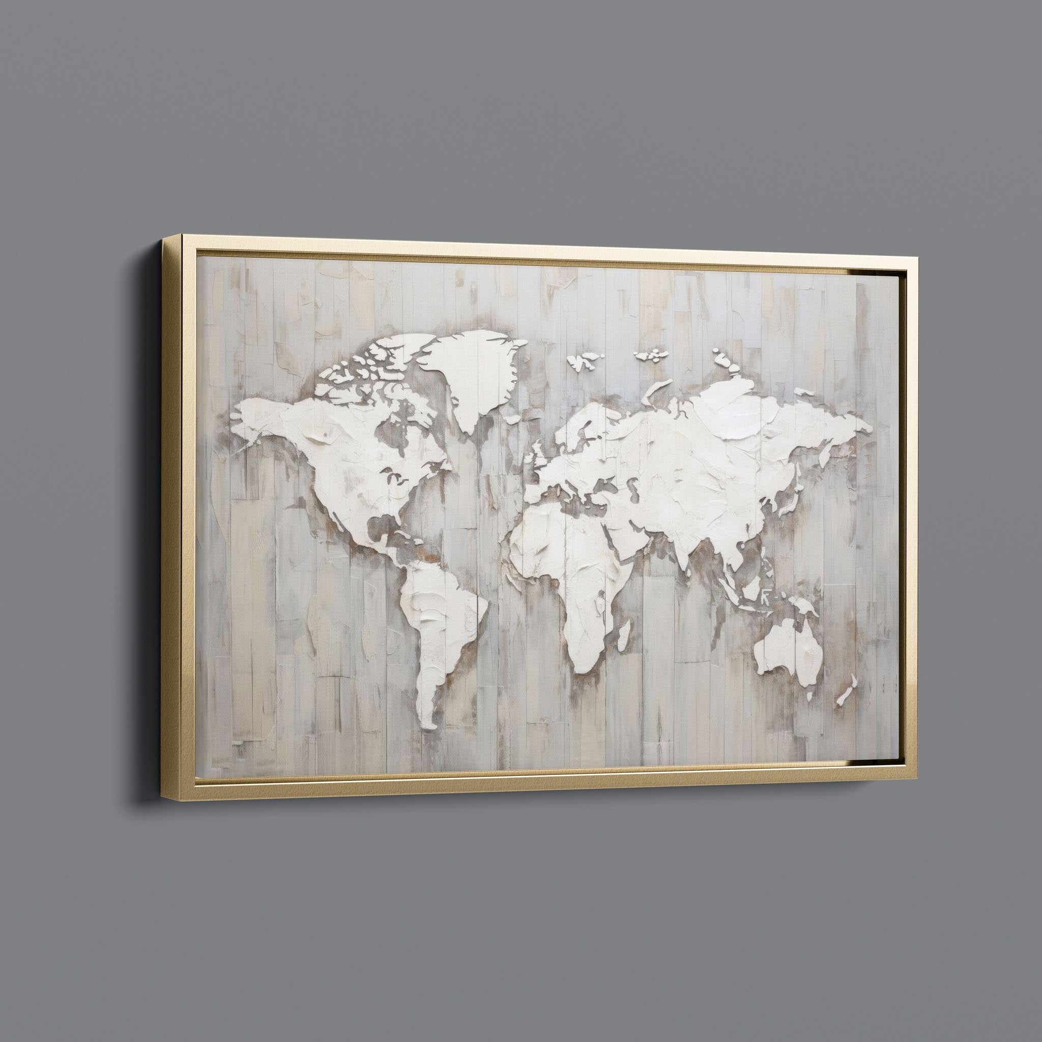 Impasto Panels - World Maps - Continents