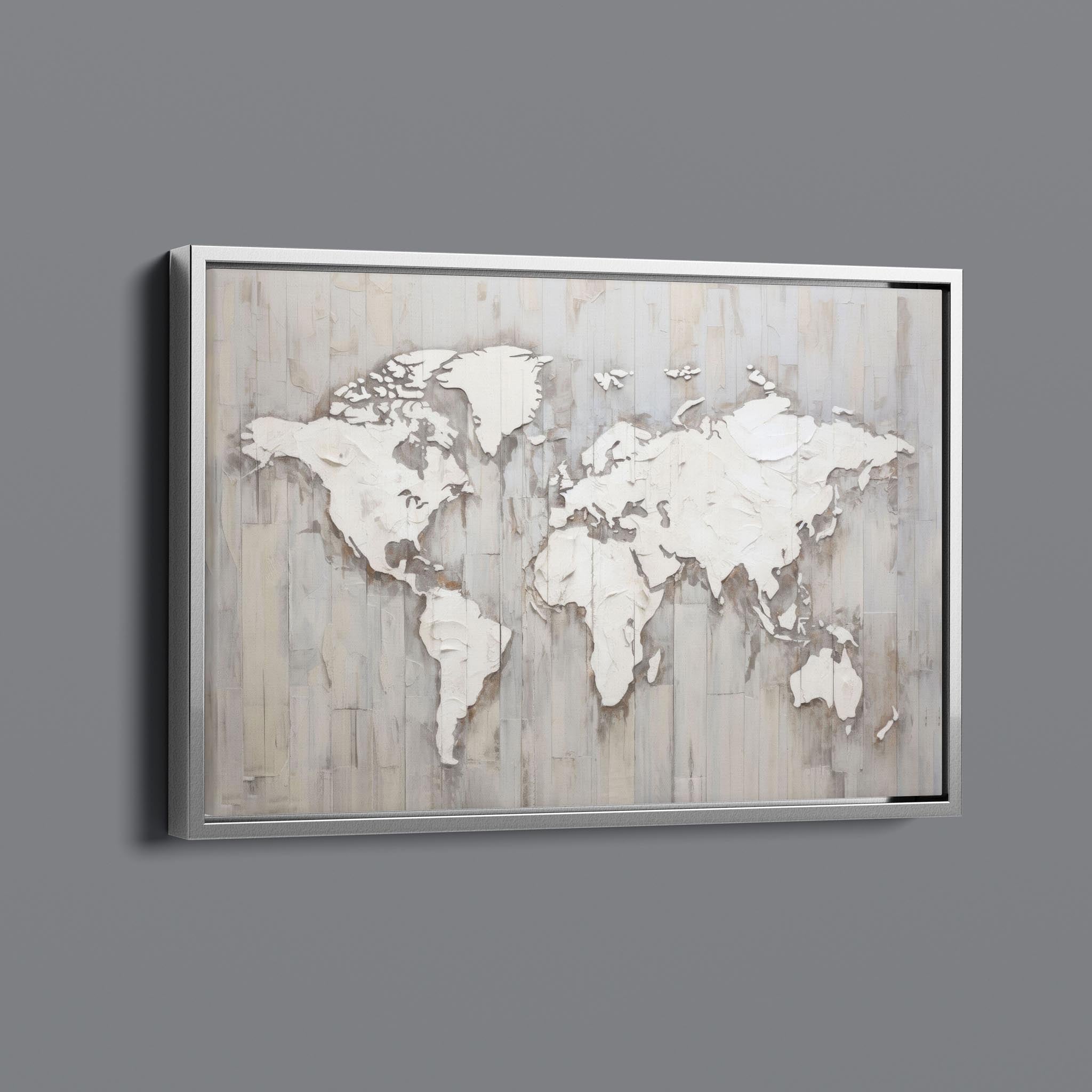 Impasto Panels - World Maps - Continents