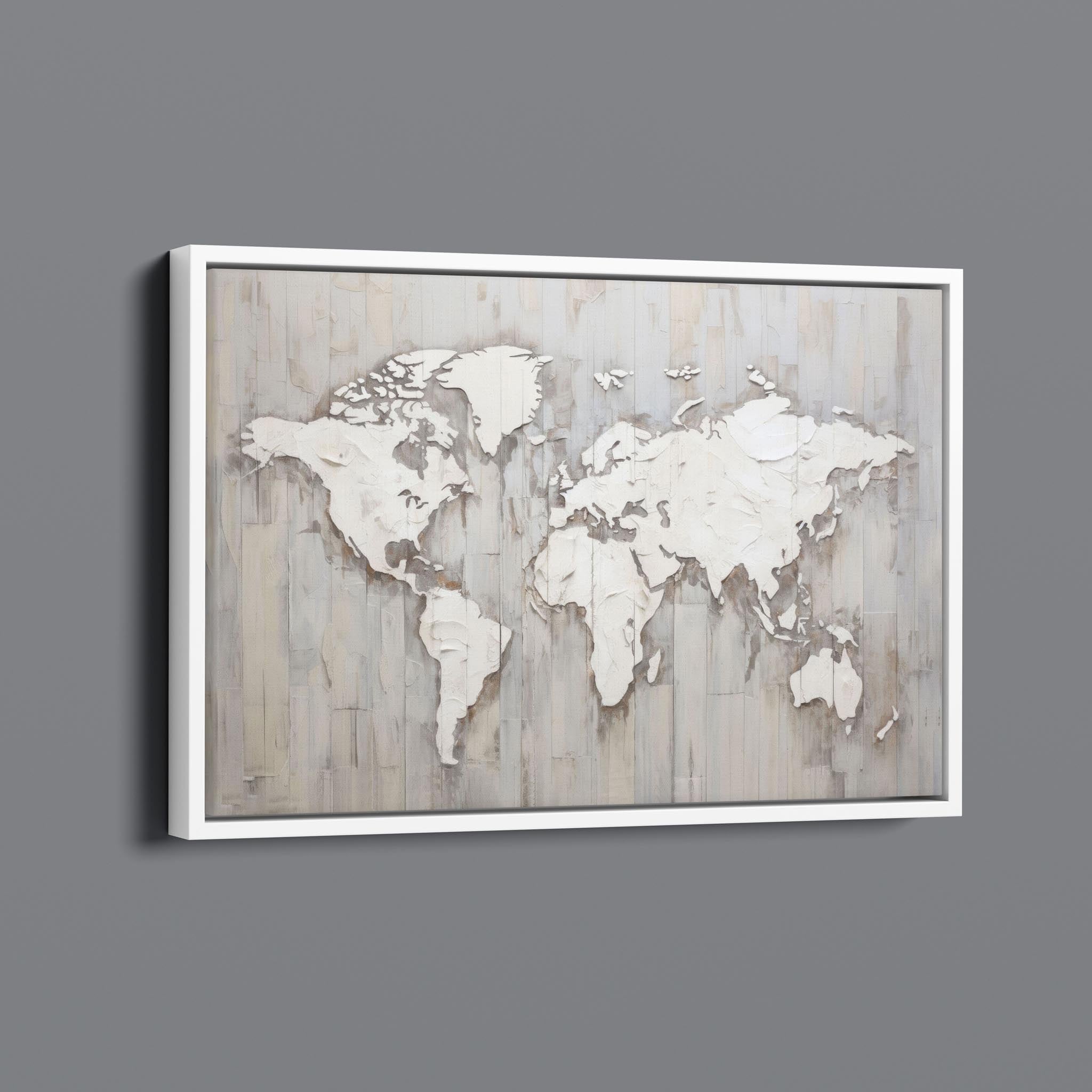 Impasto Panels - World Maps - Continents