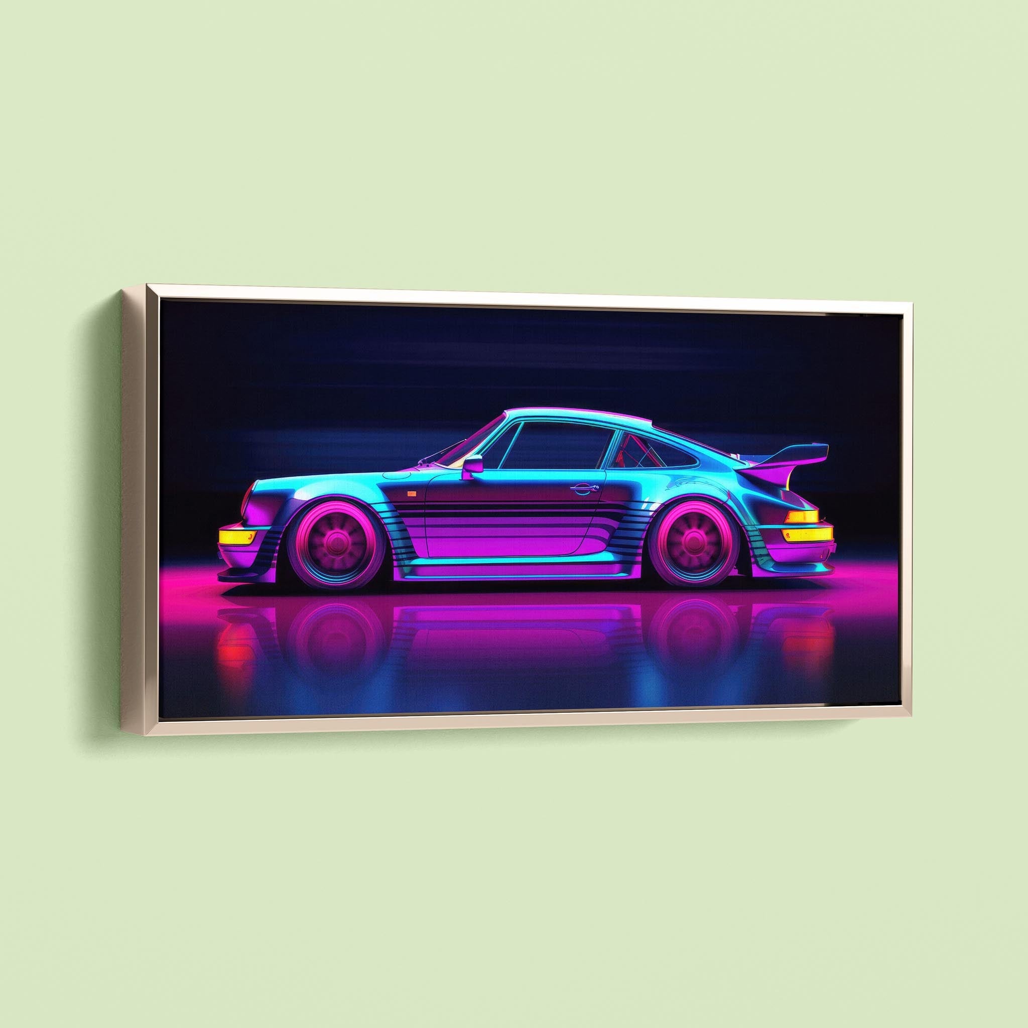 Vapor Wave Custom Porsche w background