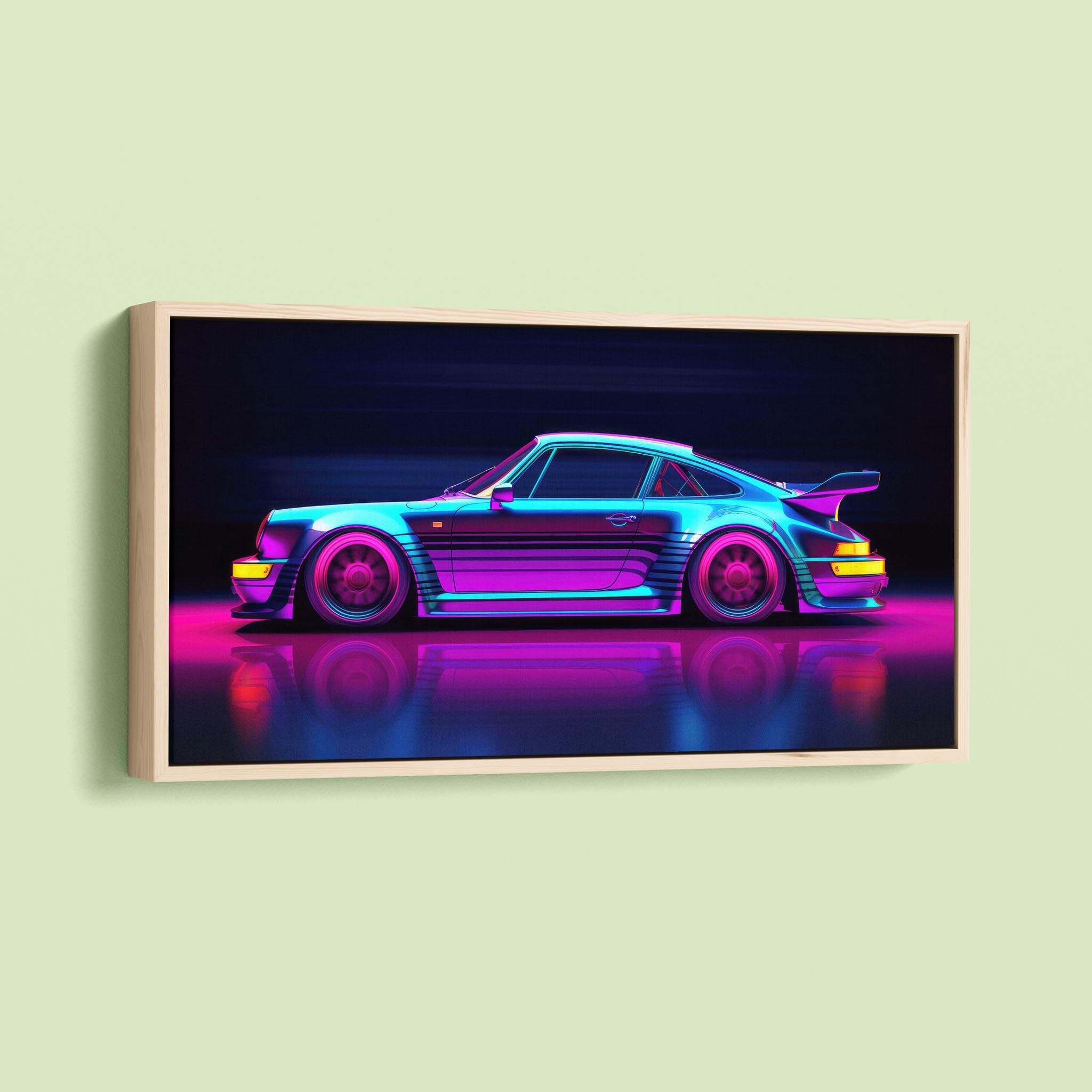 Vapor Wave Custom Porsche w background