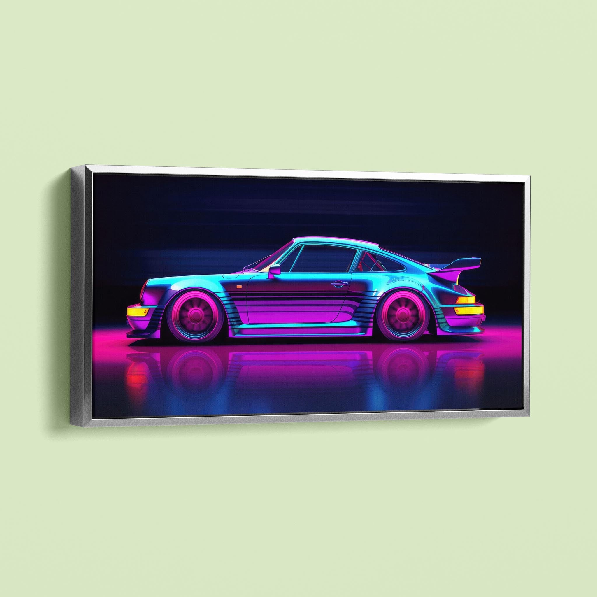 Vapor Wave Custom Porsche w background