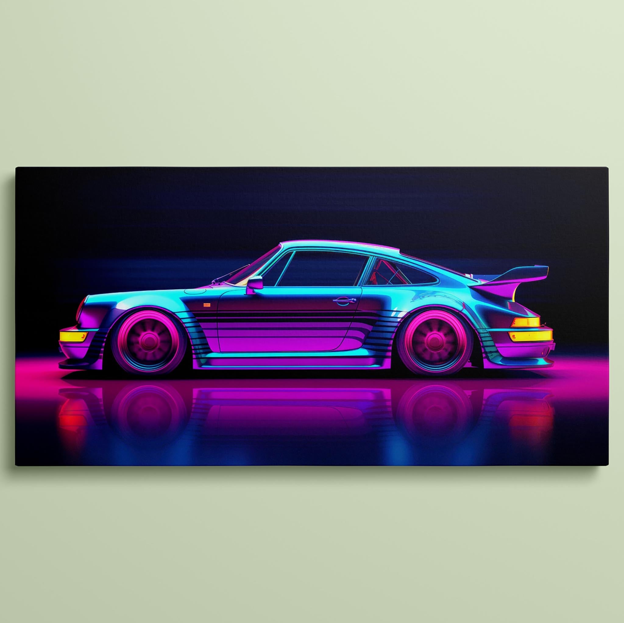 Vapor Wave Custom Porsche w background