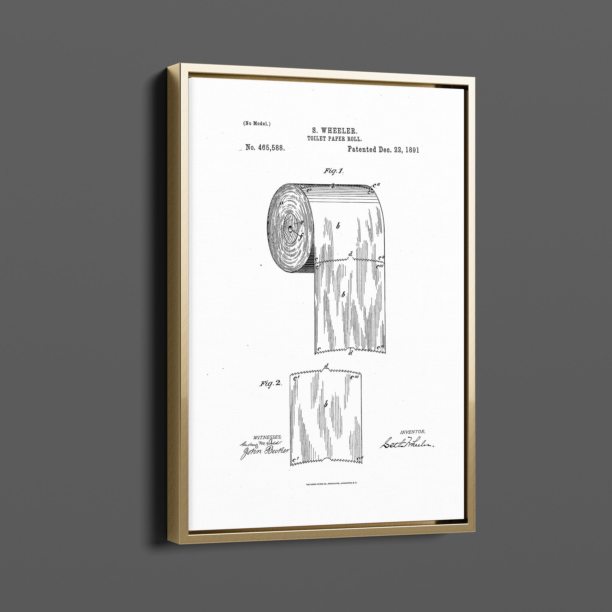 Vintage Patent Illustrations - Toilet Paper