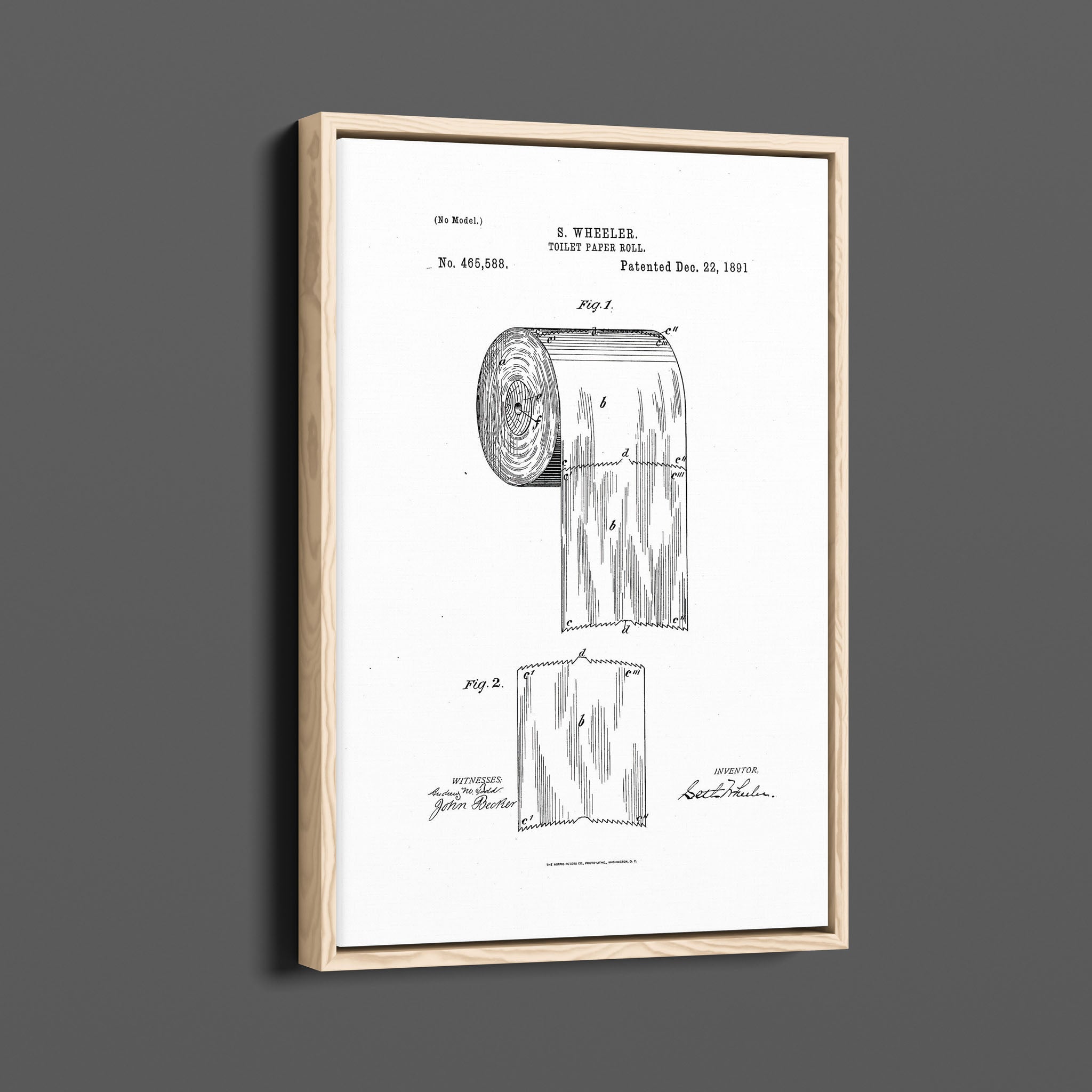 Vintage Patent Illustrations - Toilet Paper