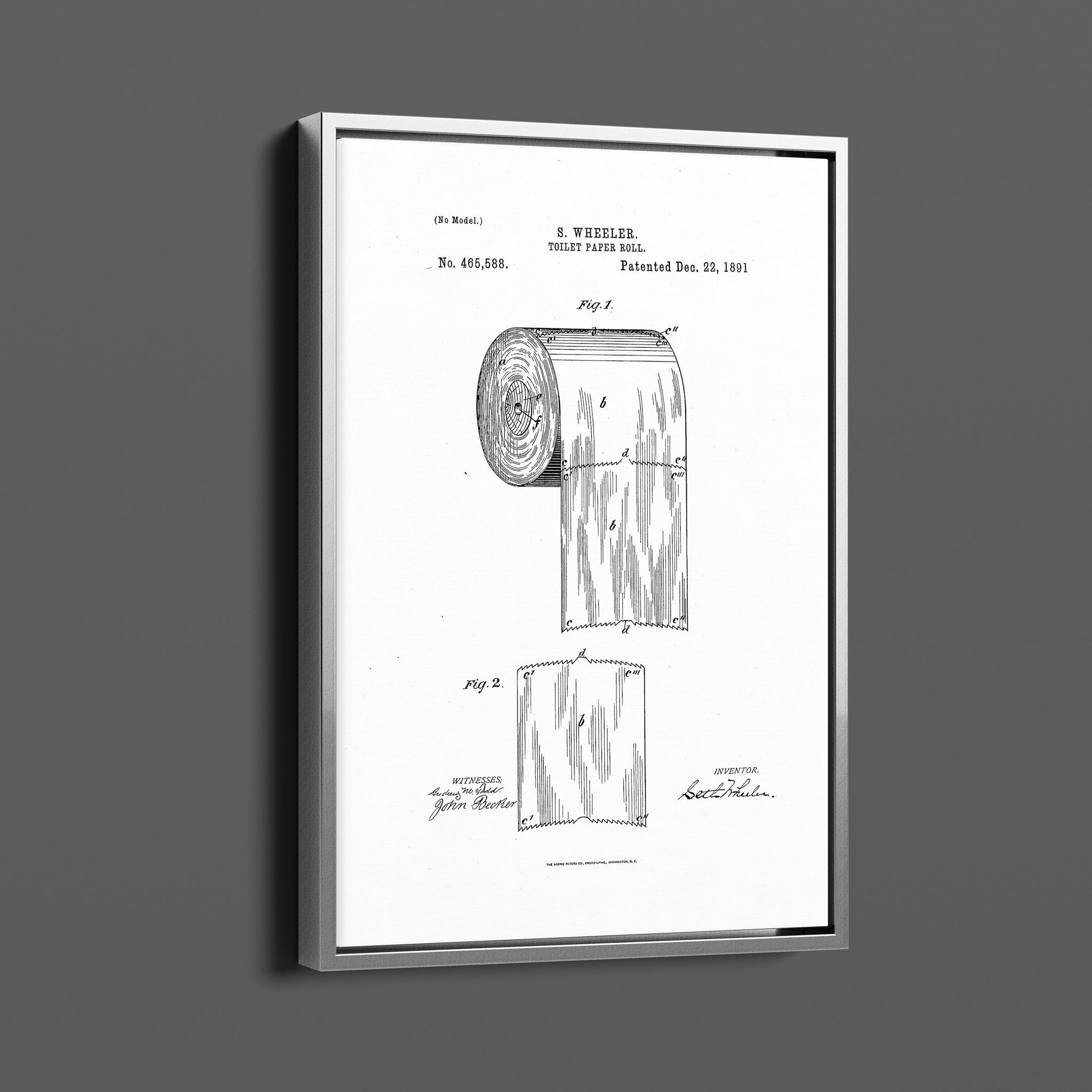 Vintage Patent Illustrations - Toilet Paper