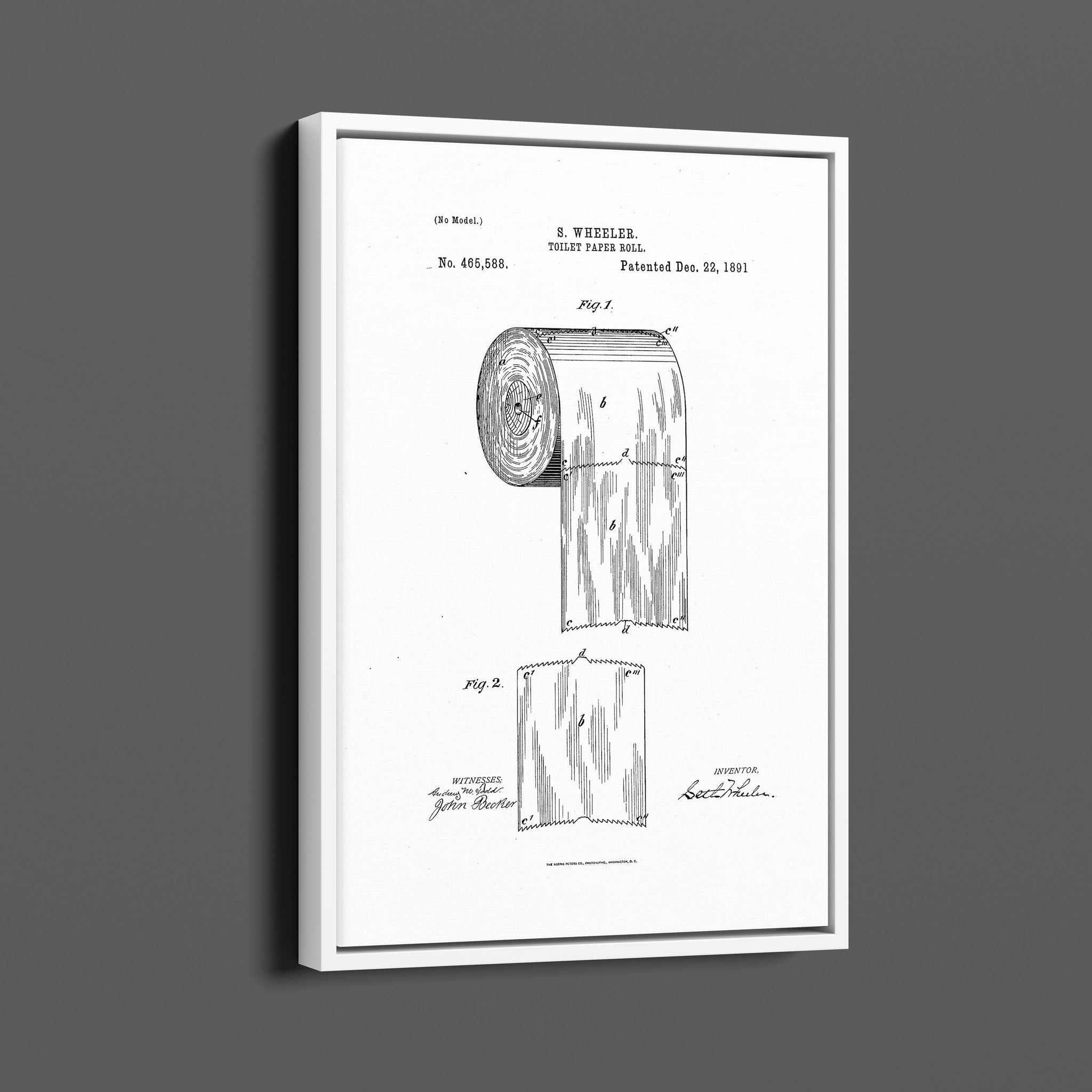 Vintage Patent Illustrations - Toilet Paper