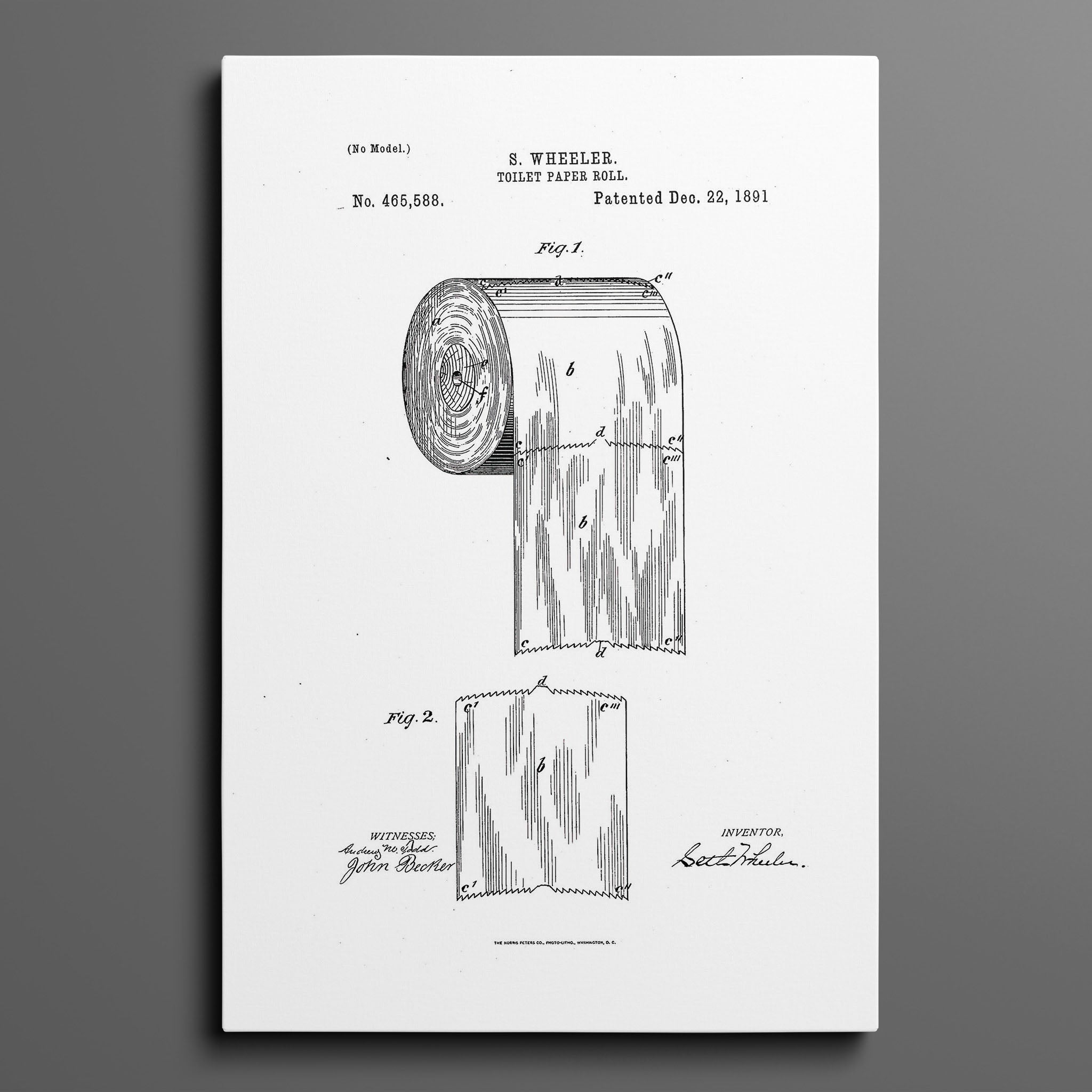 Vintage Patent Illustrations - Toilet Paper