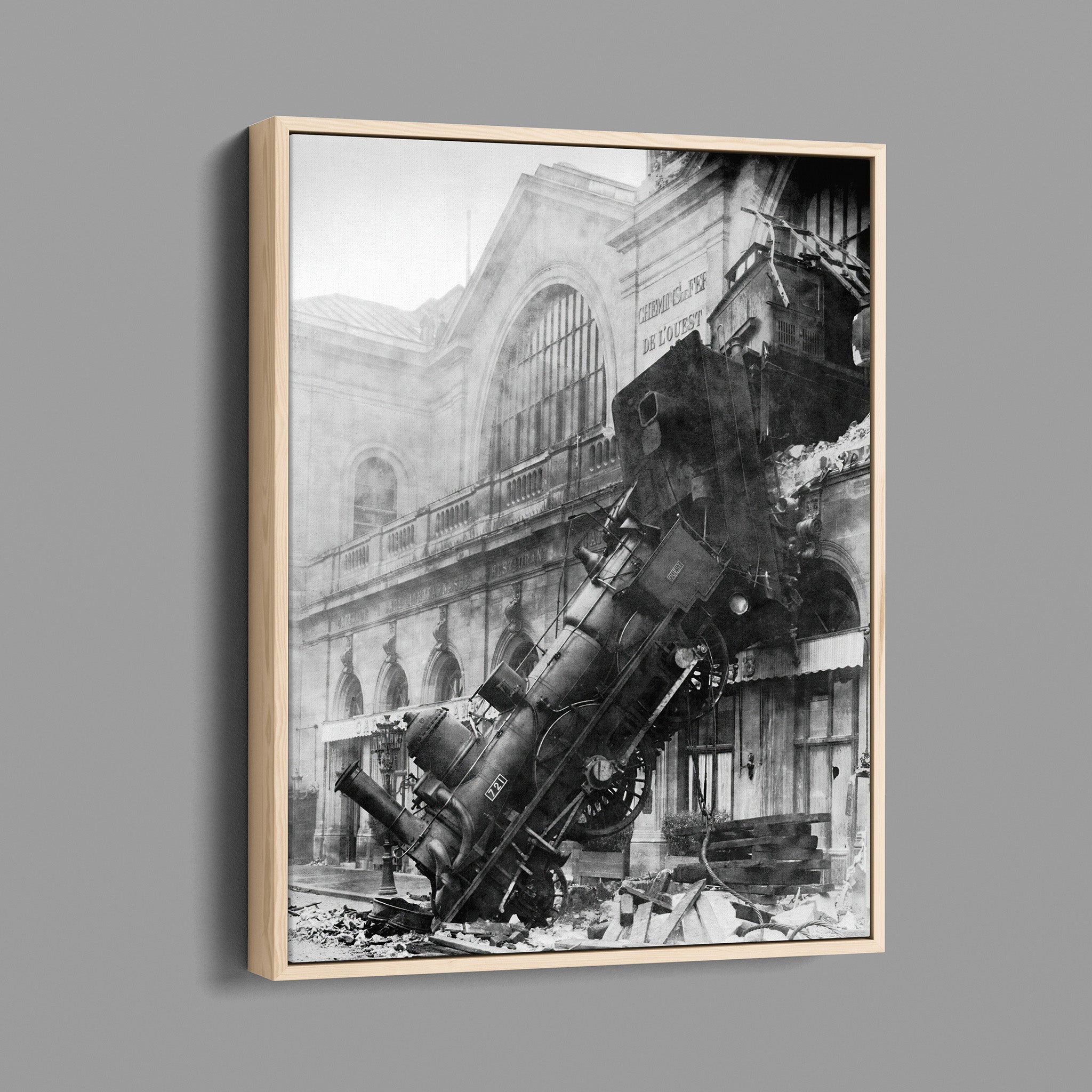 Vintage 1895 accident black and white