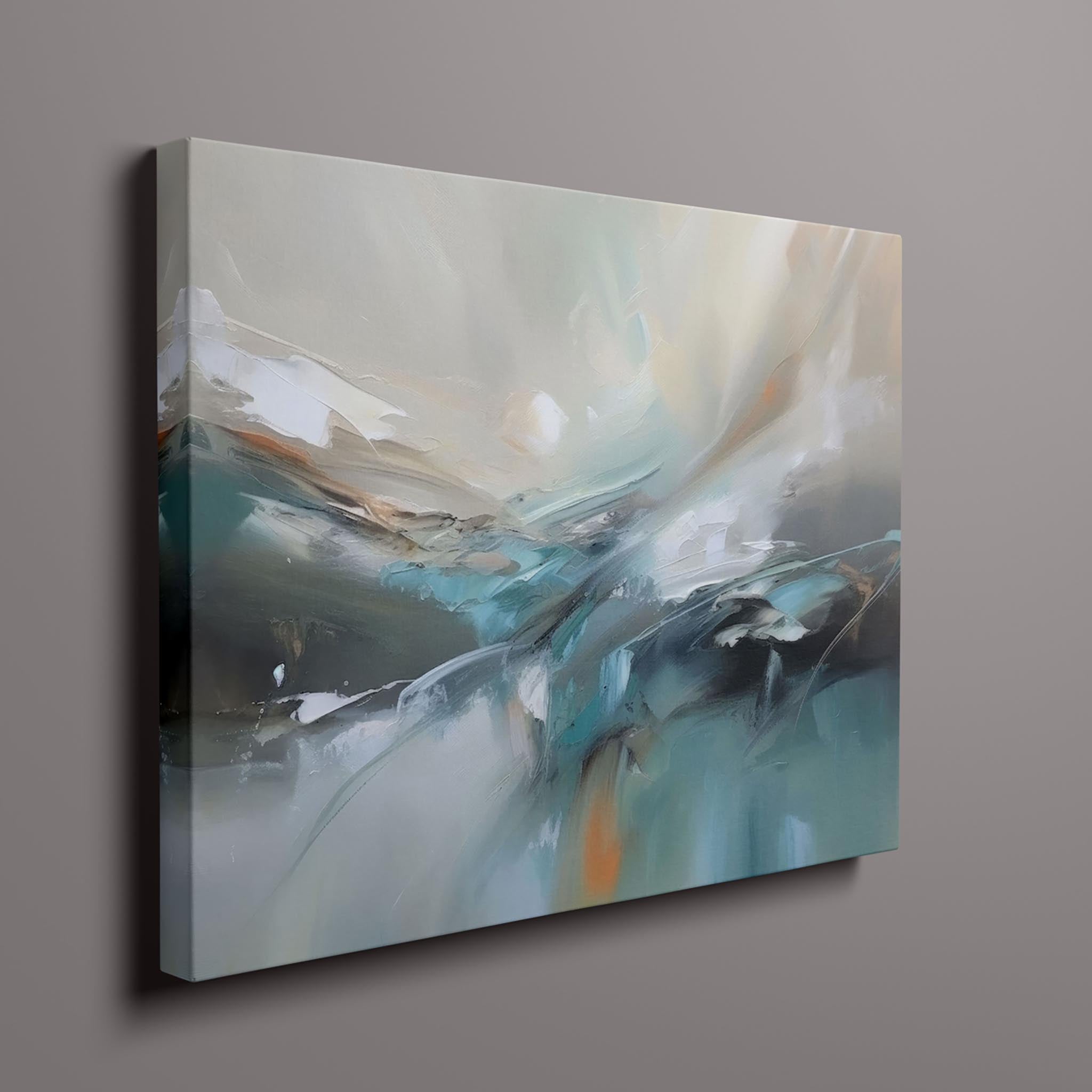 Sea Breeze II - Abstract Coastal Art with Gentle Waves and Modern