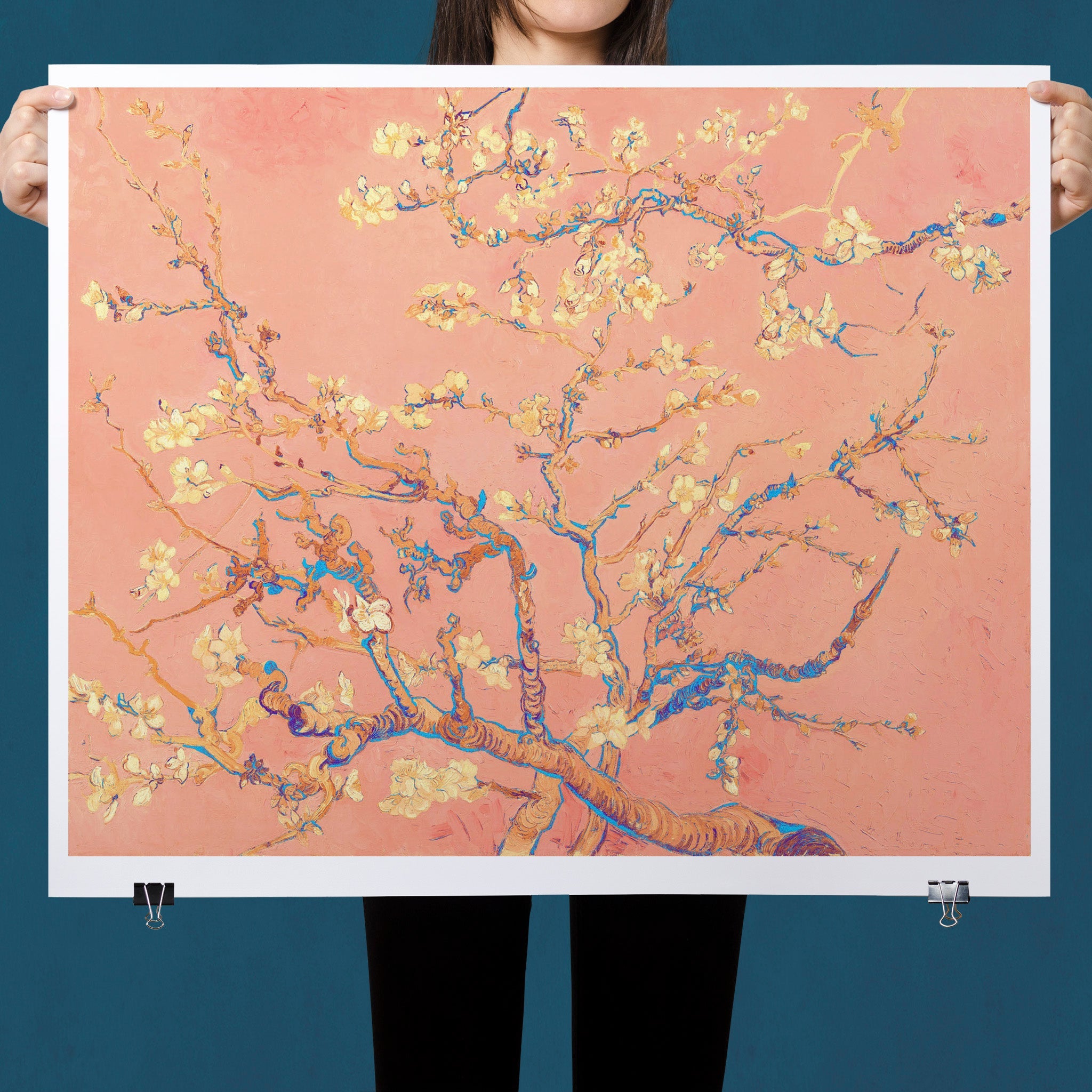 Van Gogh Cherry Blossoms Painting - Elegant European Floral Art in