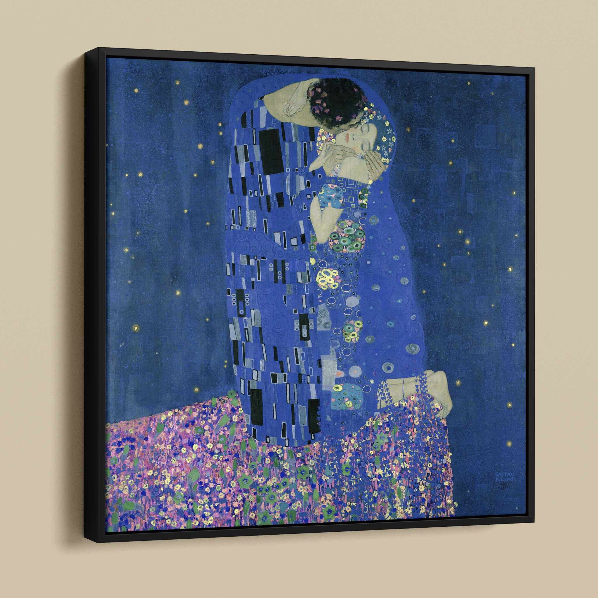 Night Kiss after Gustav Klimt The Kiss