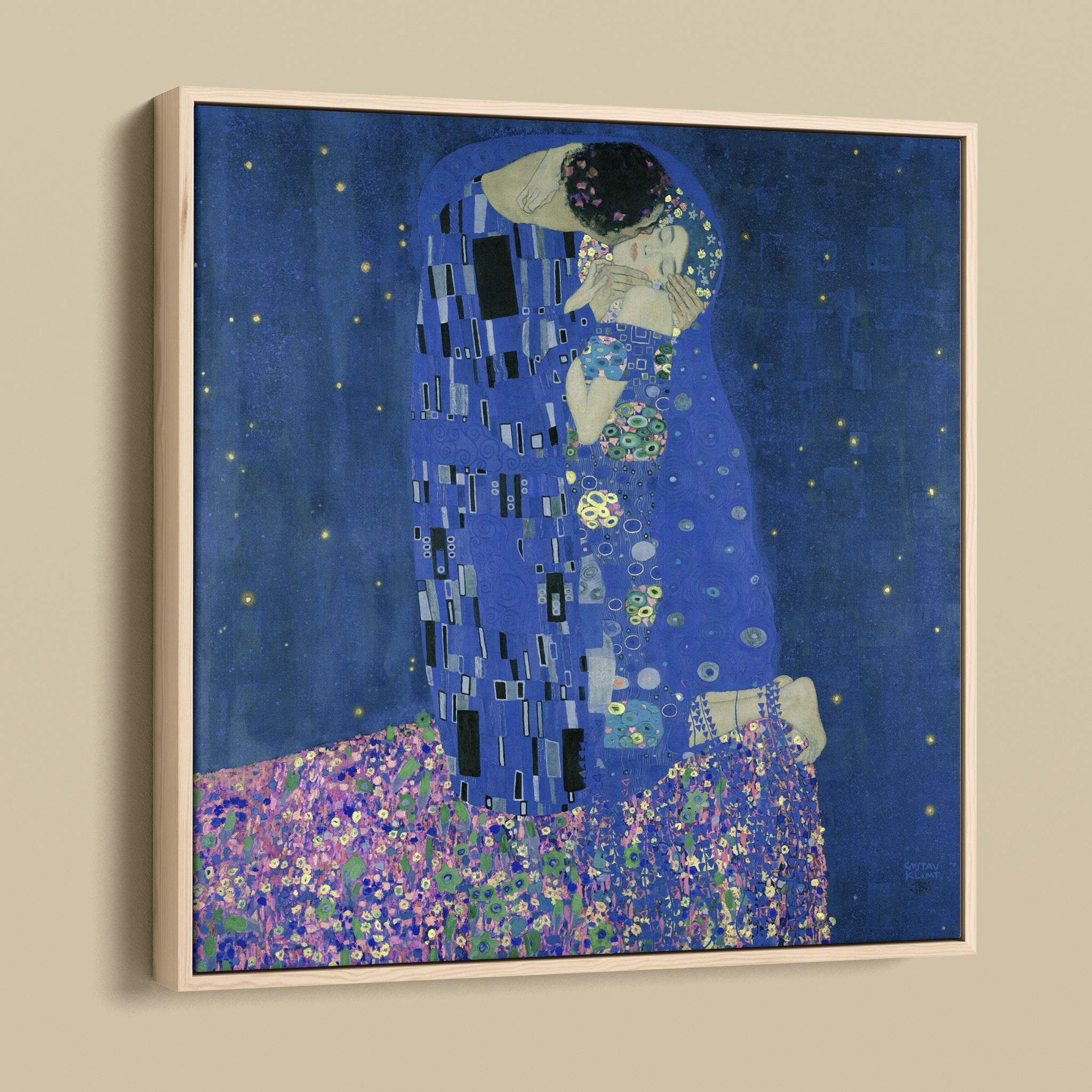 Night Kiss after Gustav Klimt The Kiss