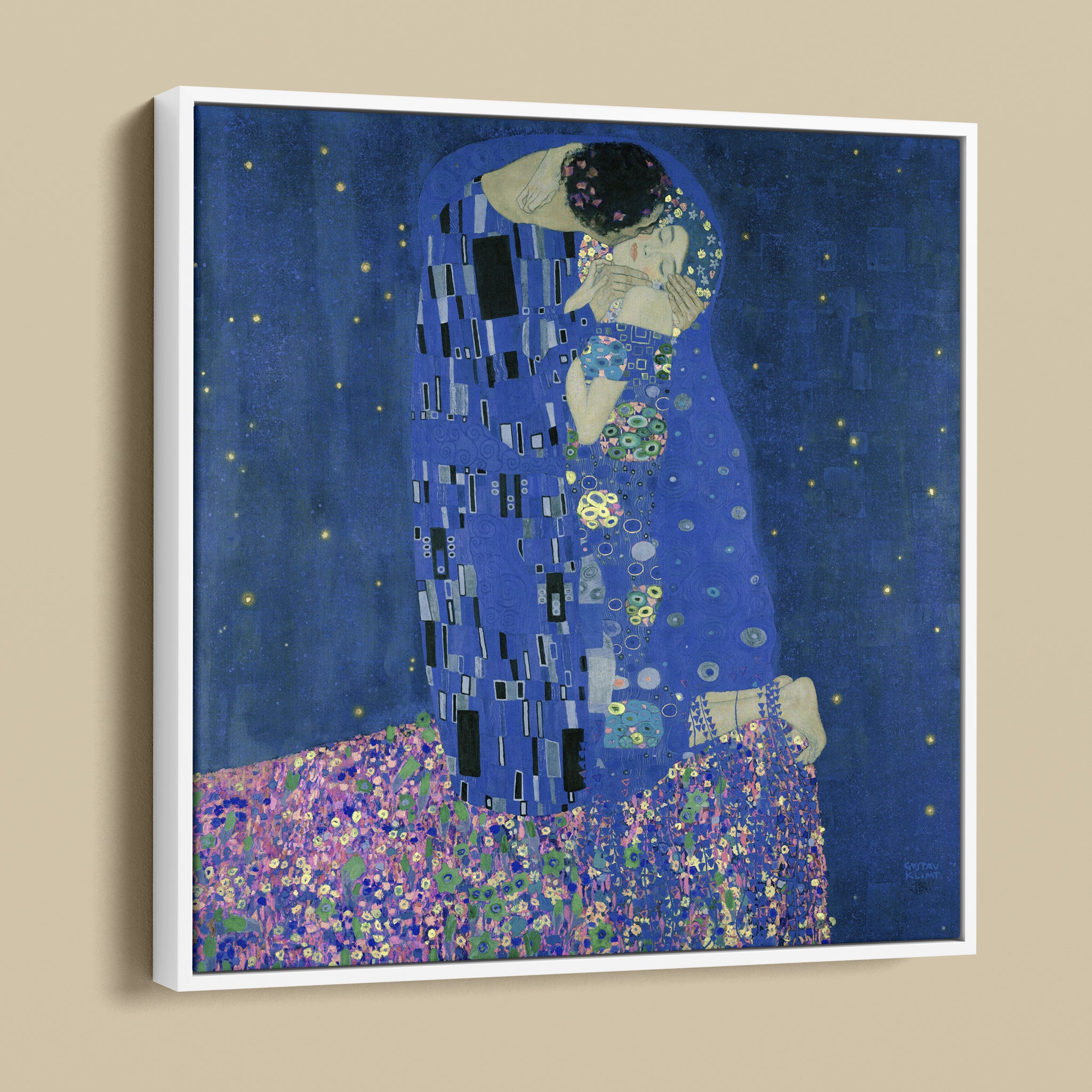 Night Kiss after Gustav Klimt The Kiss