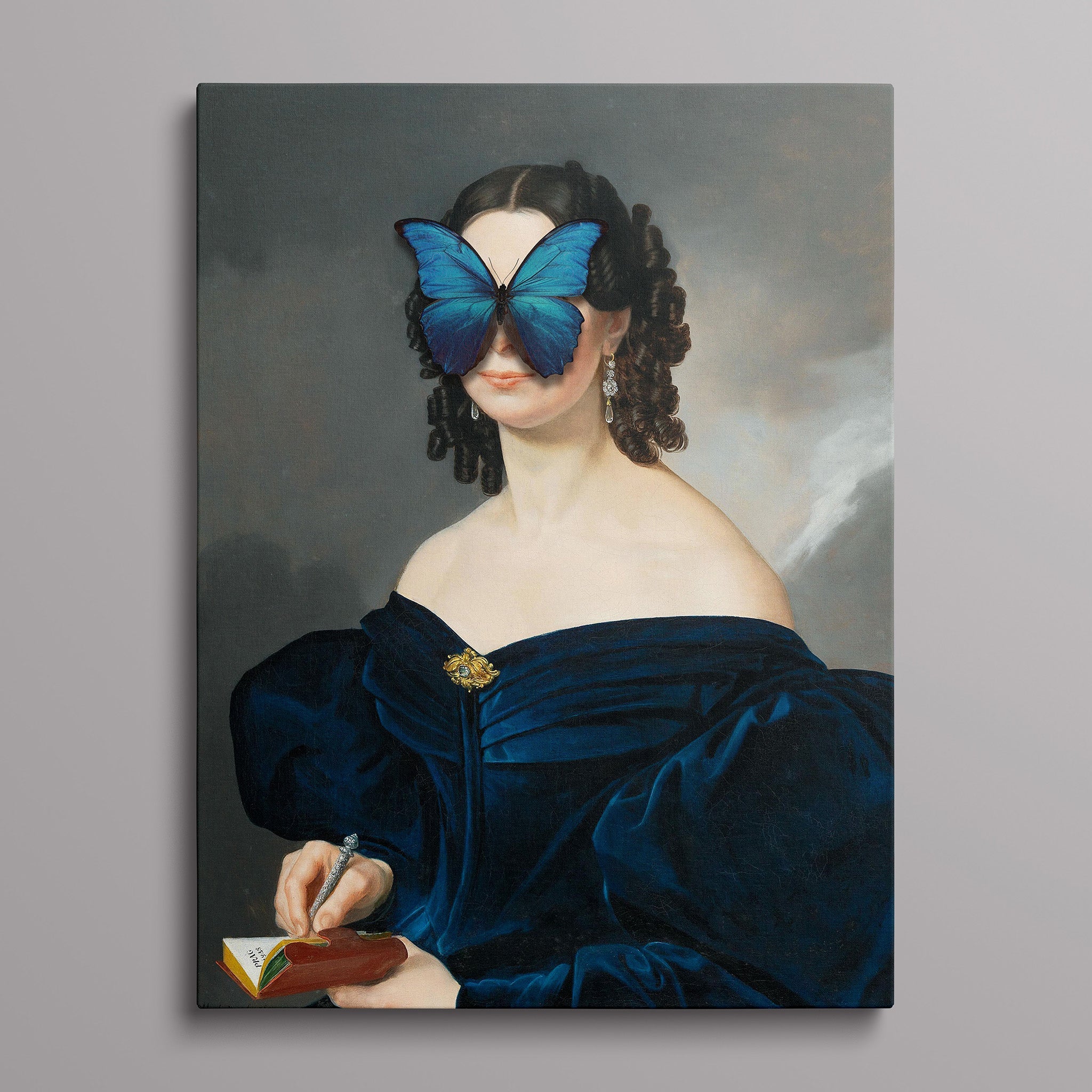 Madame Butterfly - Portrait of a Lady in a Blue Dress