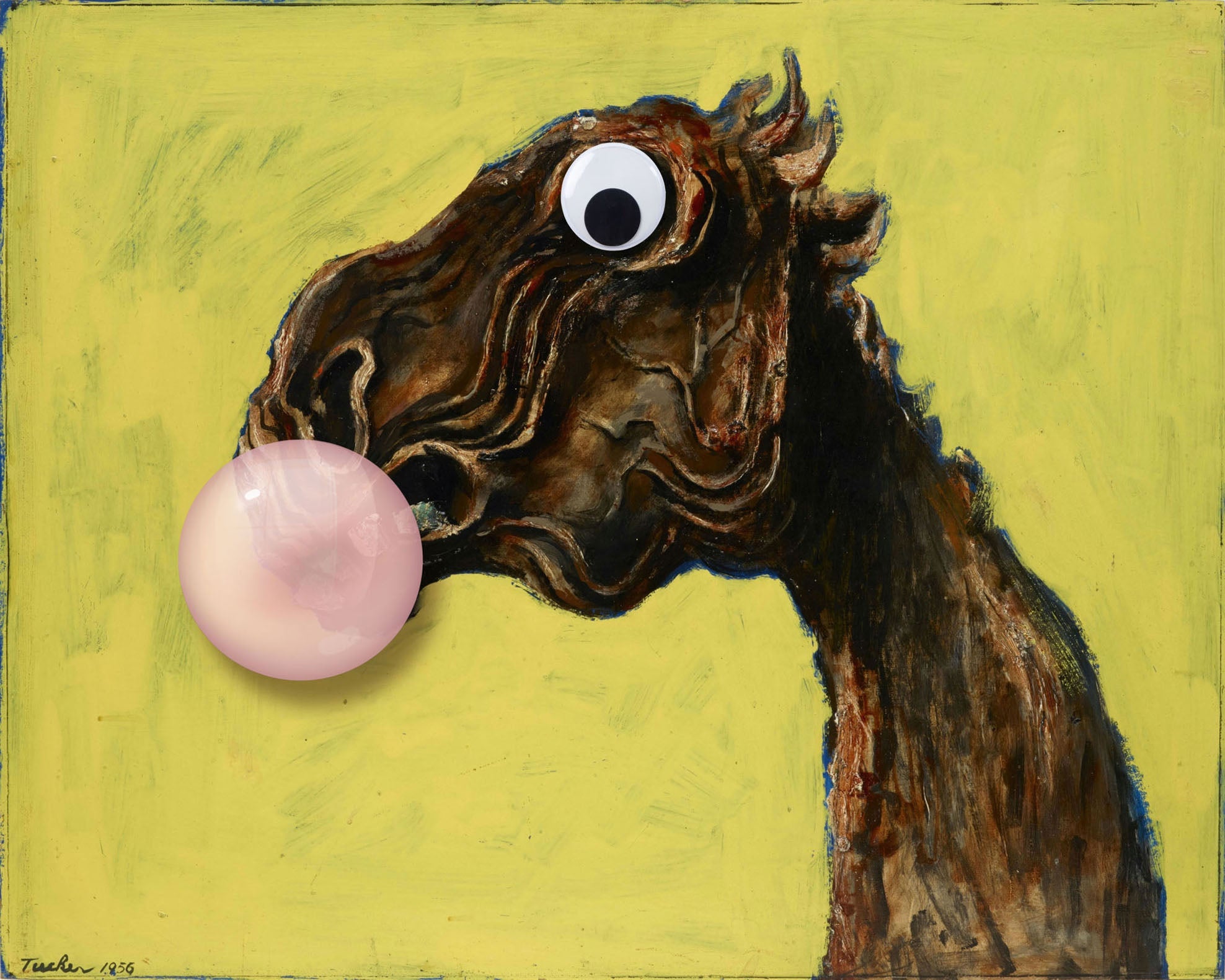 Apocalyptic Horse by Albert Tuckergoogly with a googley eye and bubble