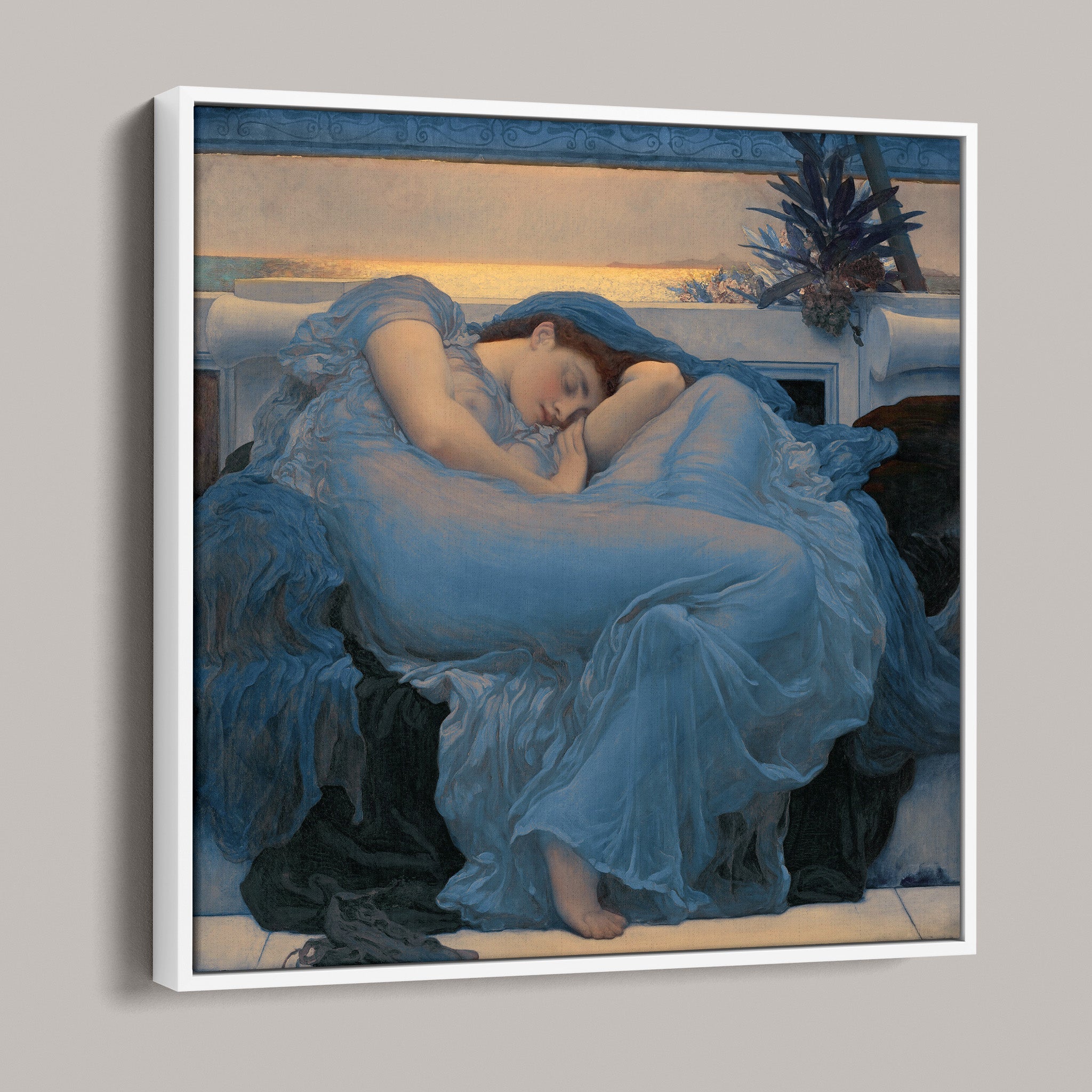 Too Late for June after Flaming June by Lord Frederic Leighton