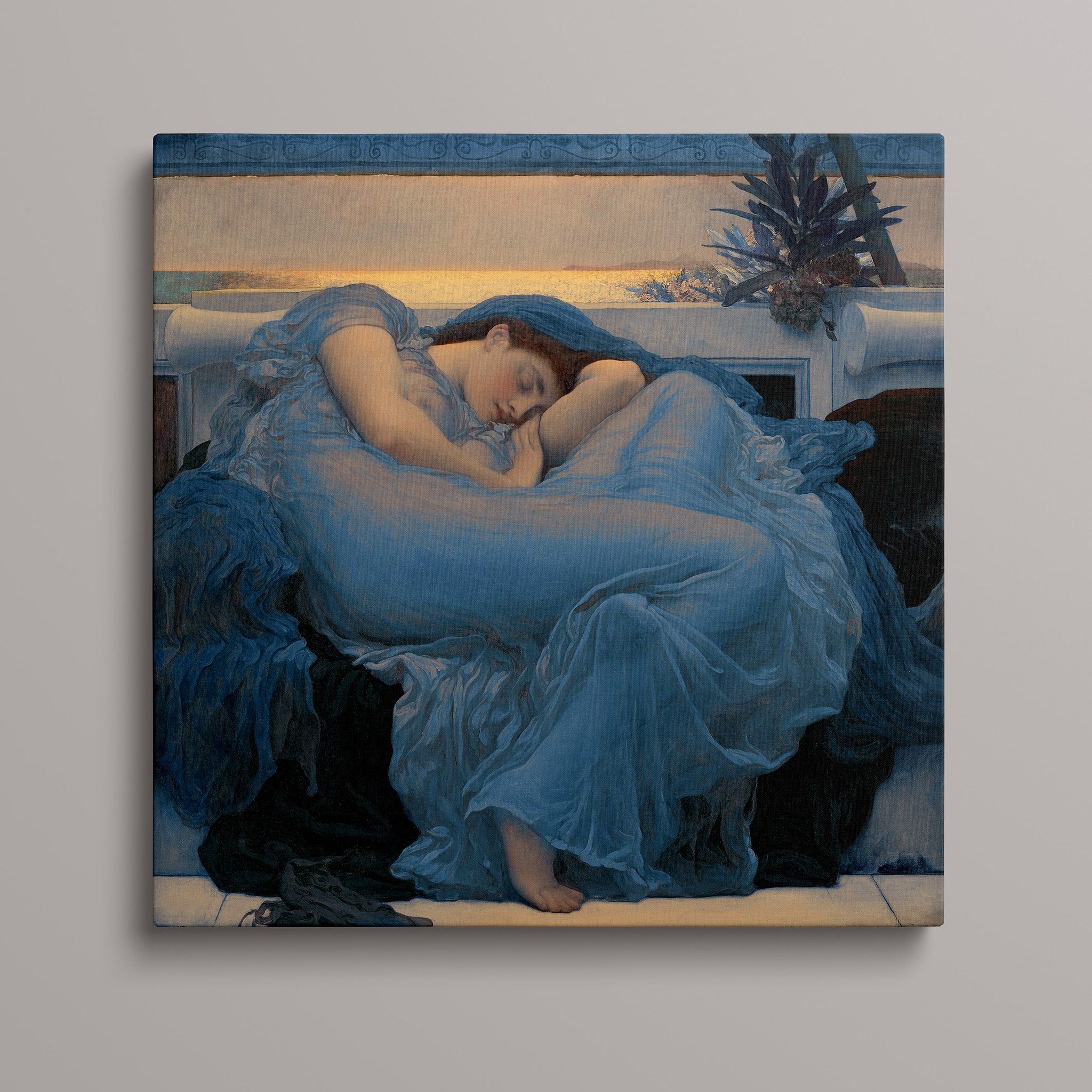 Too Late for June after Flaming June by Lord Frederic Leighton