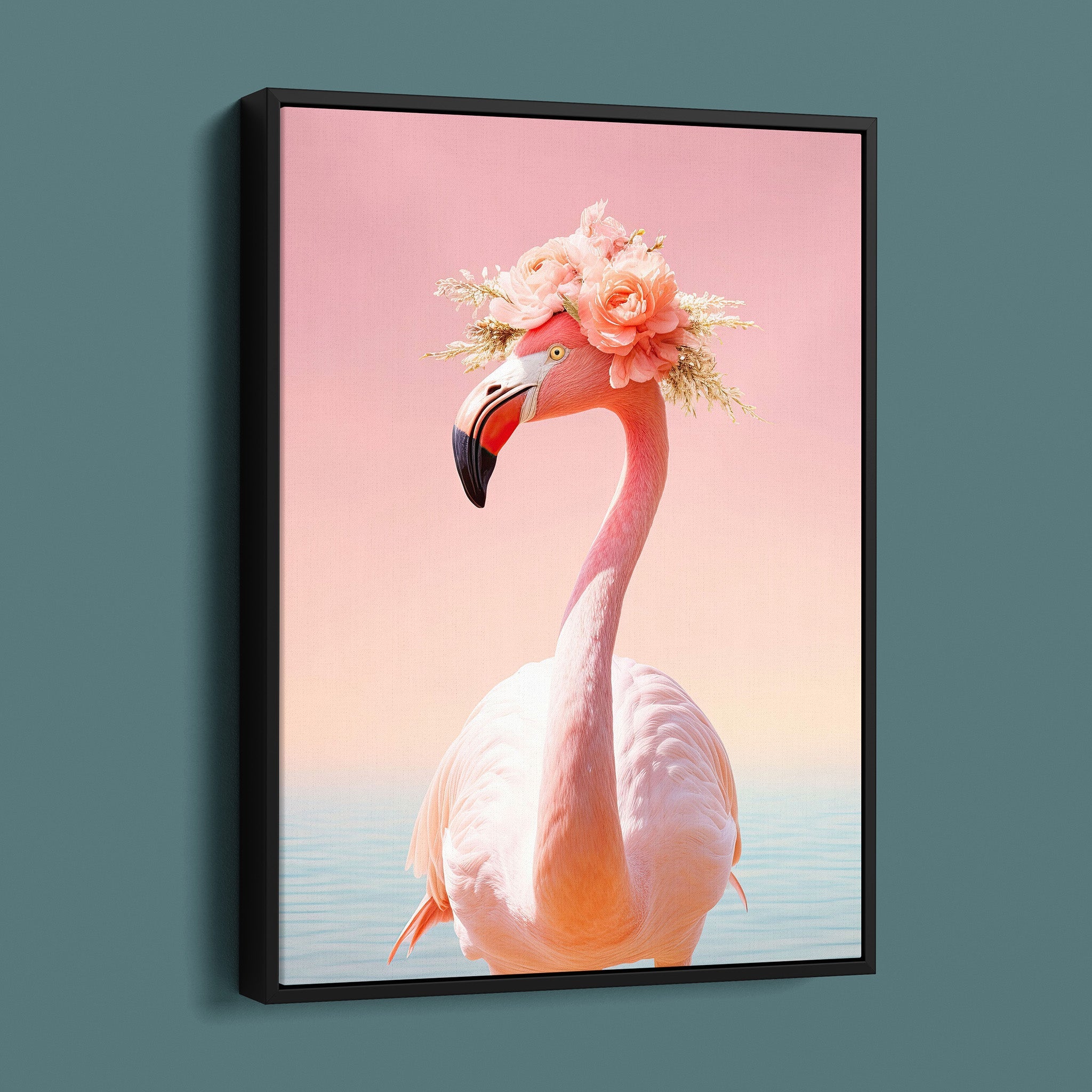 Tropical Vogue - Floral Fashion Flamingo