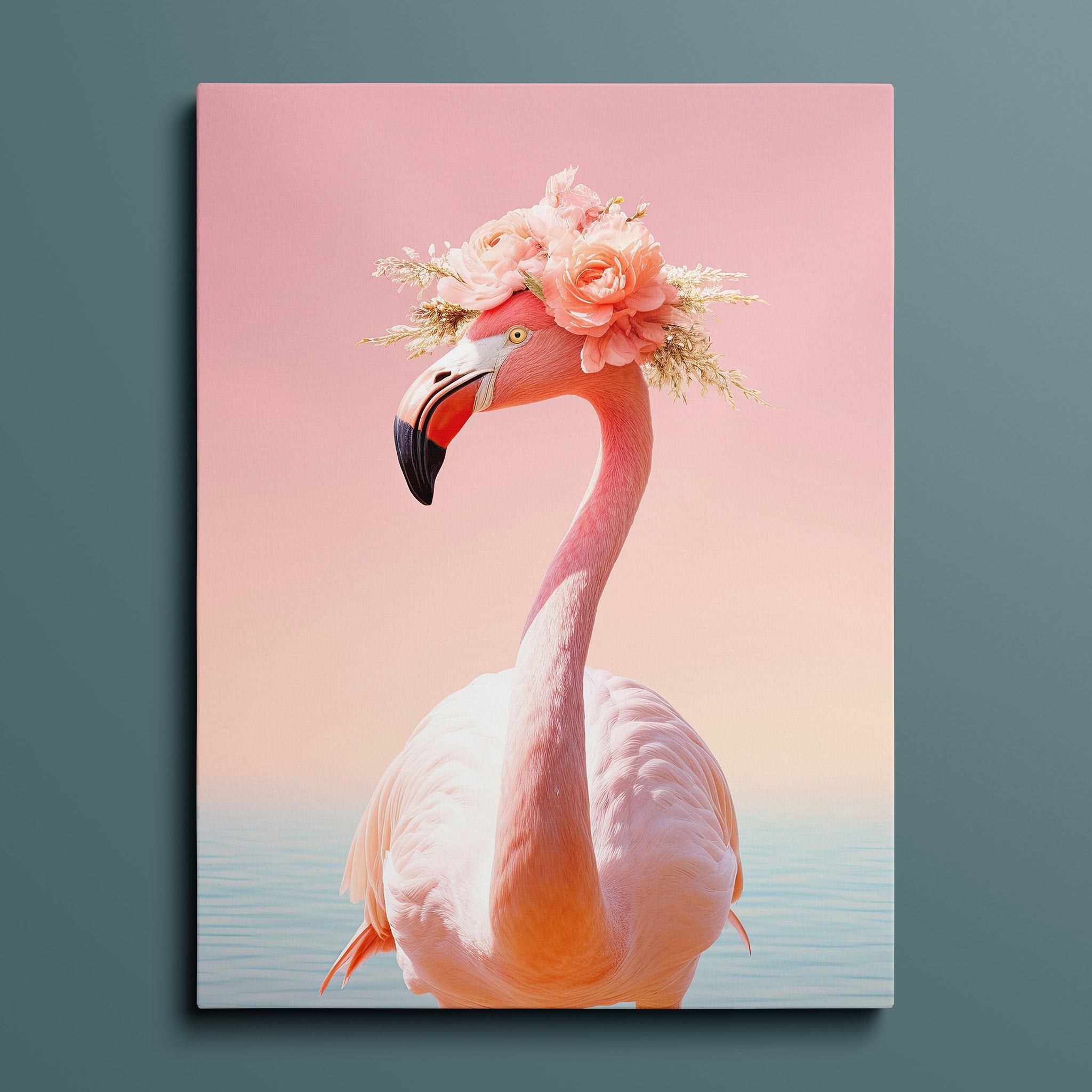 Tropical Vogue - Floral Fashion Flamingo