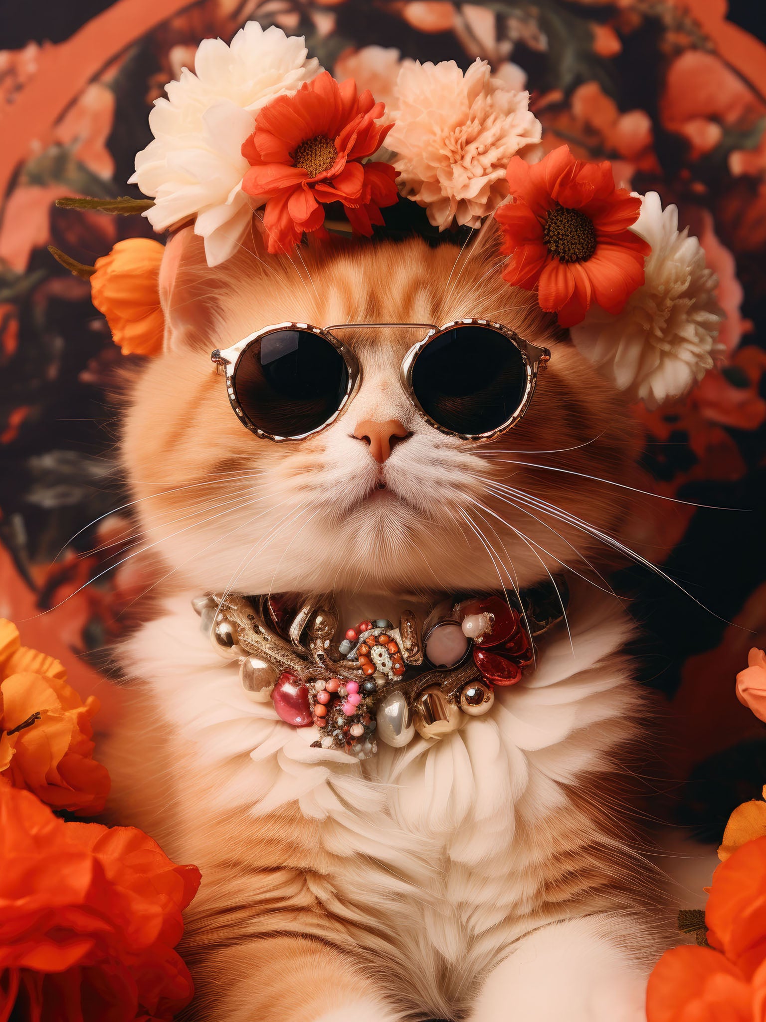 Purrfectly Shaded - The Floral Fashionista