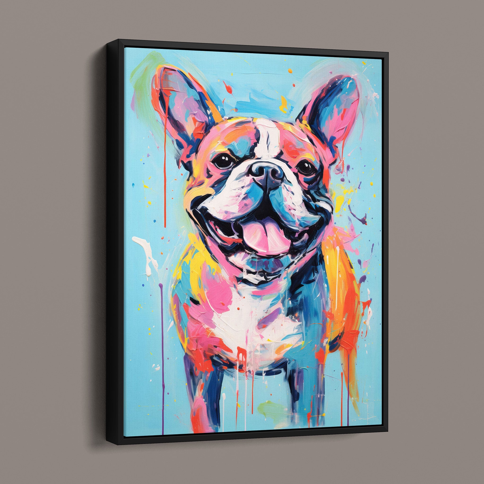 Happy Frenchie - Bold Colorful Happy Puppy