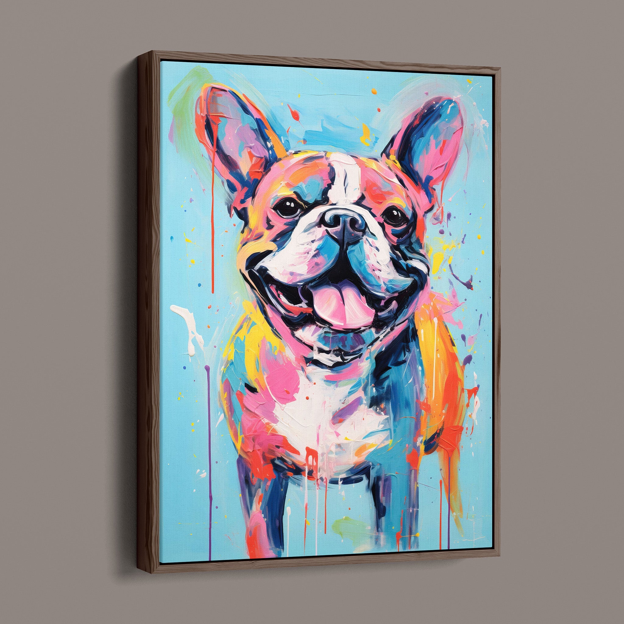 Happy Frenchie - Bold Colorful Happy Puppy