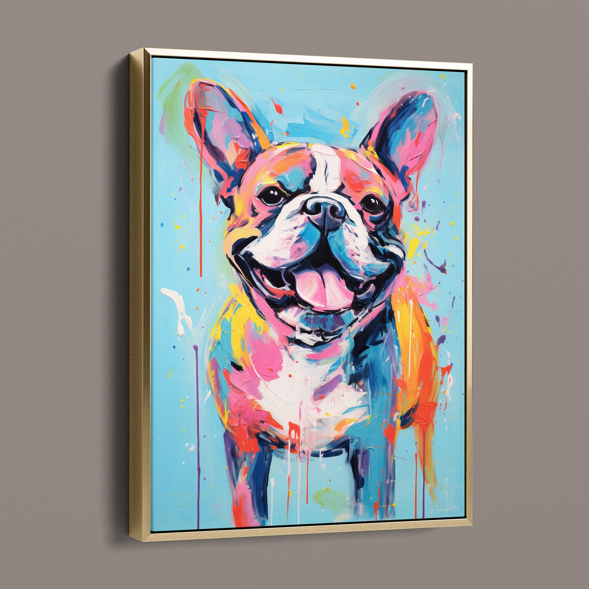 Happy Frenchie - Bold Colorful Happy Puppy