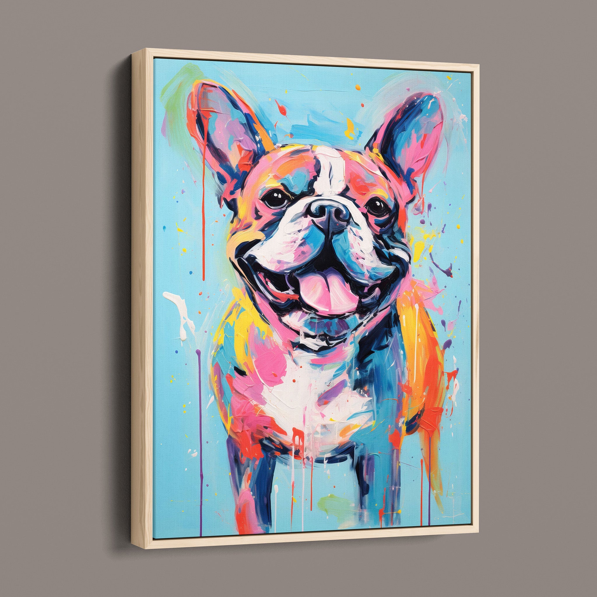 Happy Frenchie - Bold Colorful Happy Puppy