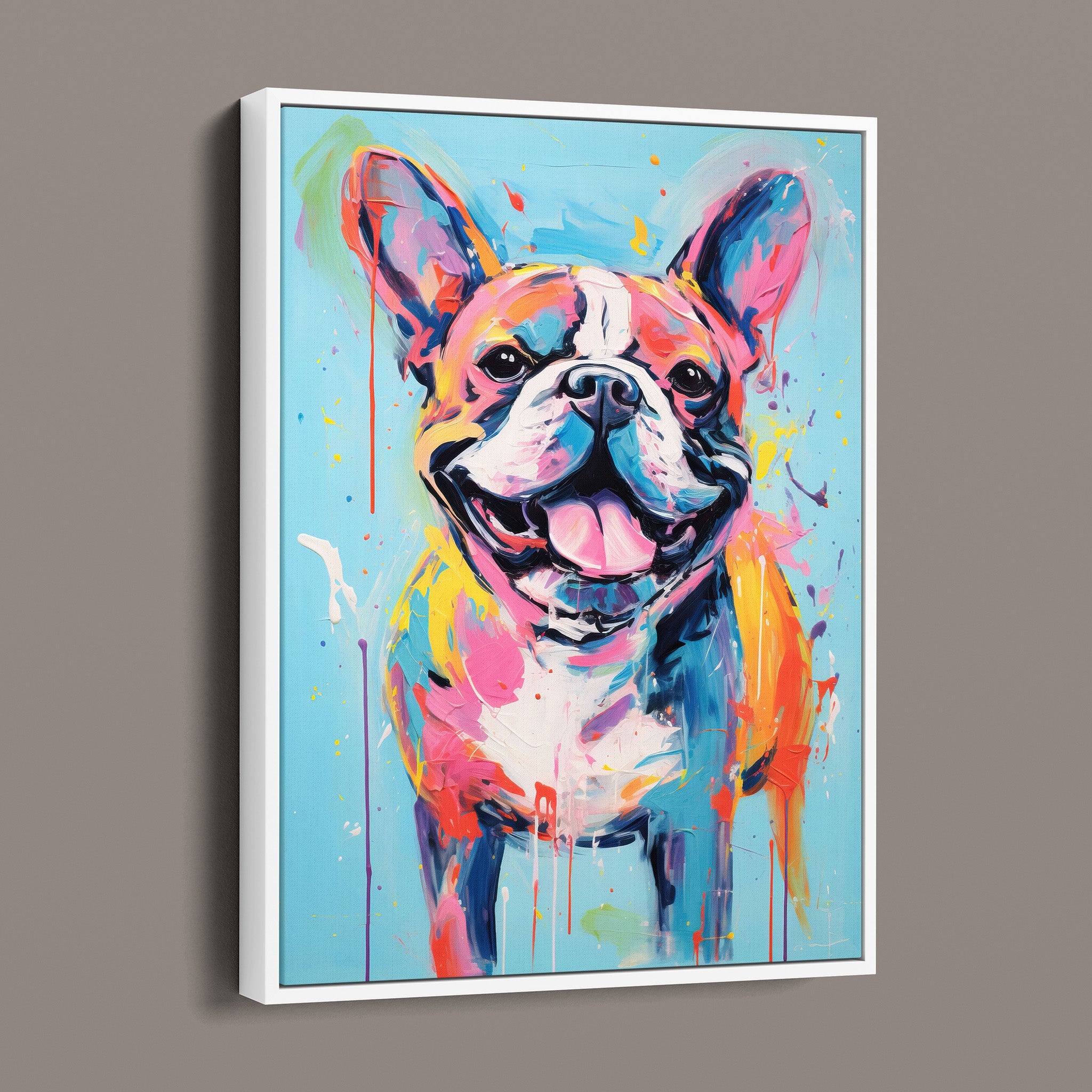 Happy Frenchie - Bold Colorful Happy Puppy