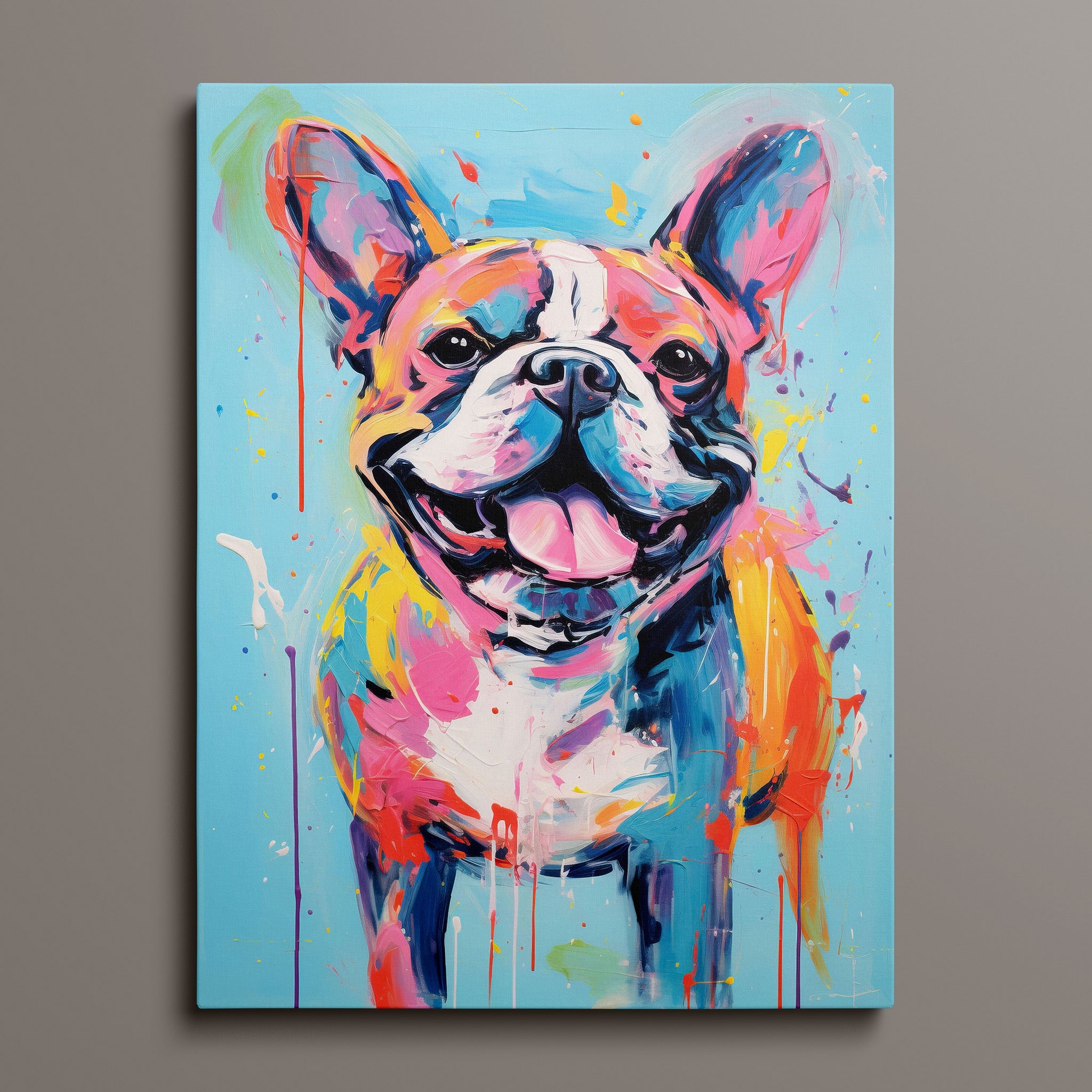 Happy Frenchie - Bold Colorful Happy Puppy