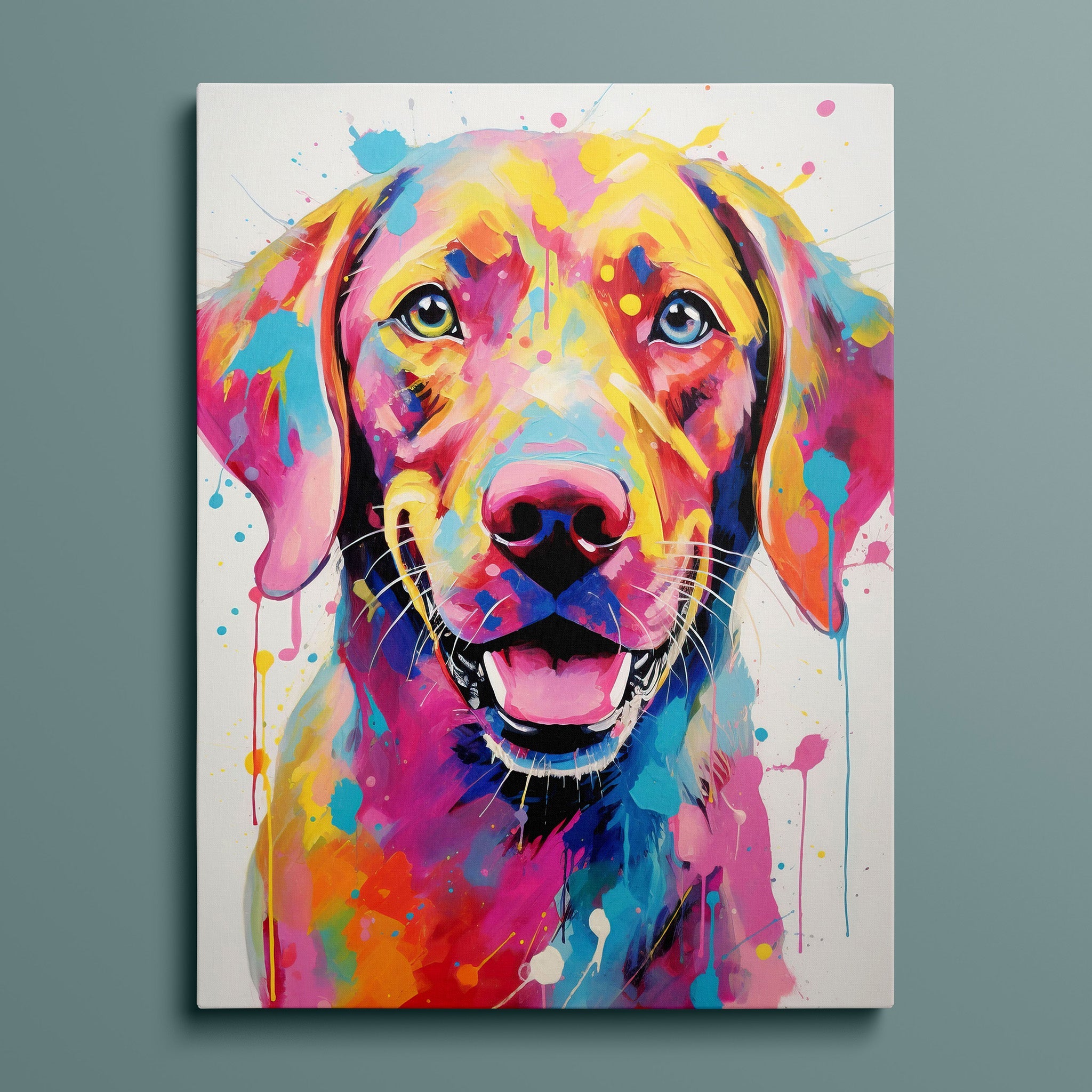 Bold Painted Lab - Colorful Happy Dog