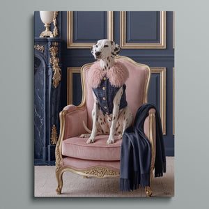 La Belle Dalmatienne stretched gallery-wrap canvas, angled view