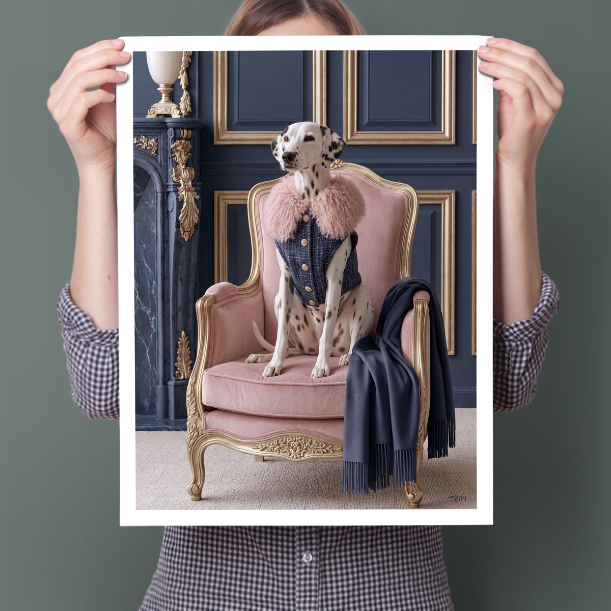 La Belle Dalmatienne fine art paper print, medium size