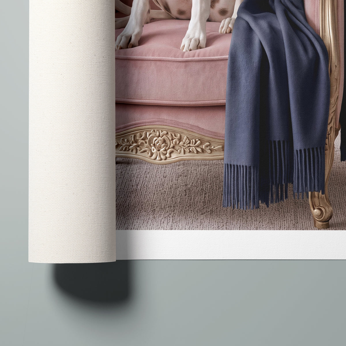 La Belle Dalmatienne rolled canvas print, alternate view