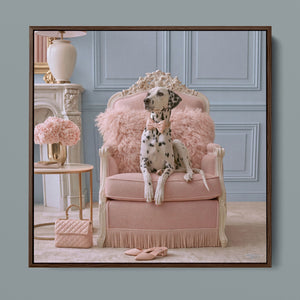 Dutchess framed canvas in a dark walnut frame, front view