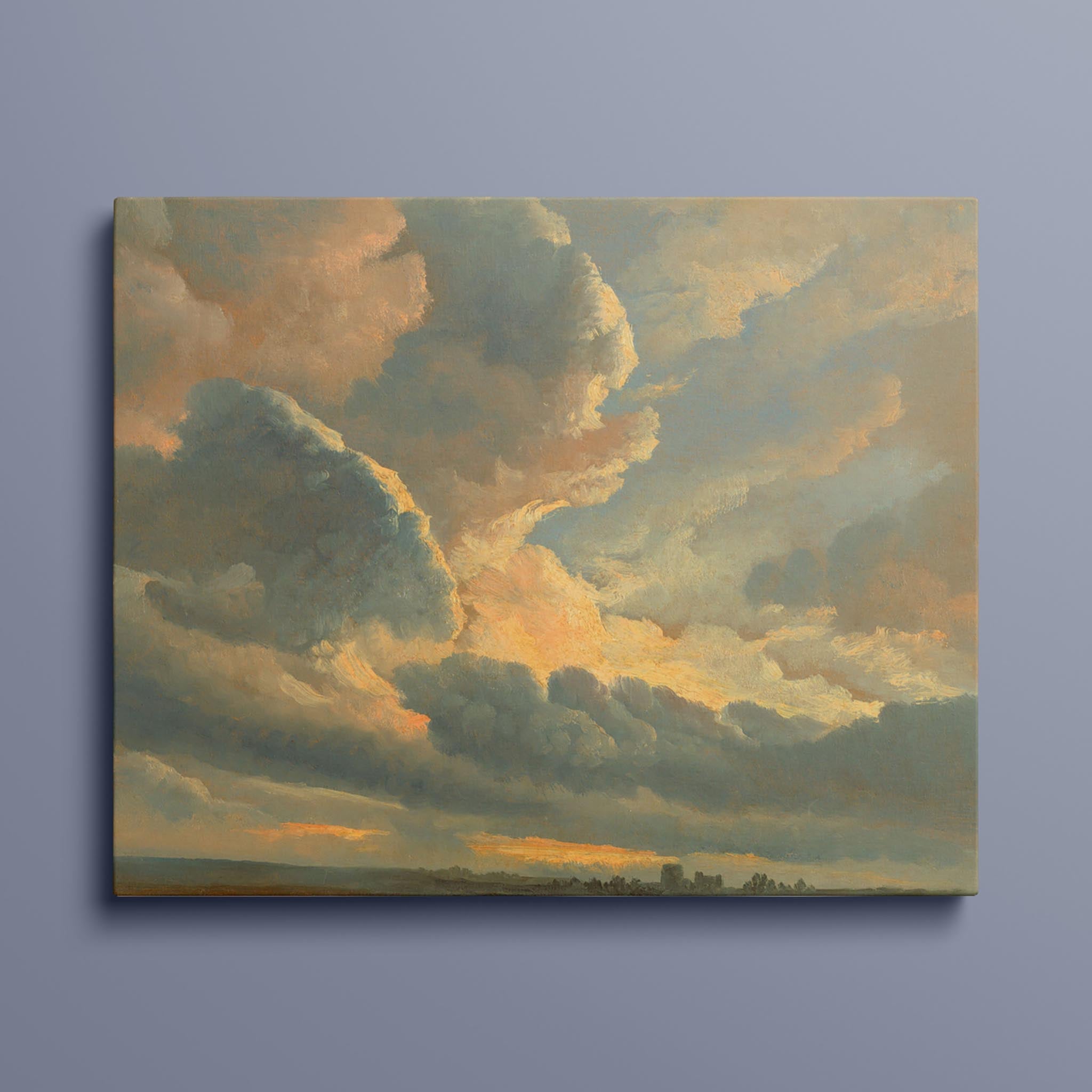 Study of Clouds with a Sunset near Rome by Simon Alexandre Clément Denis