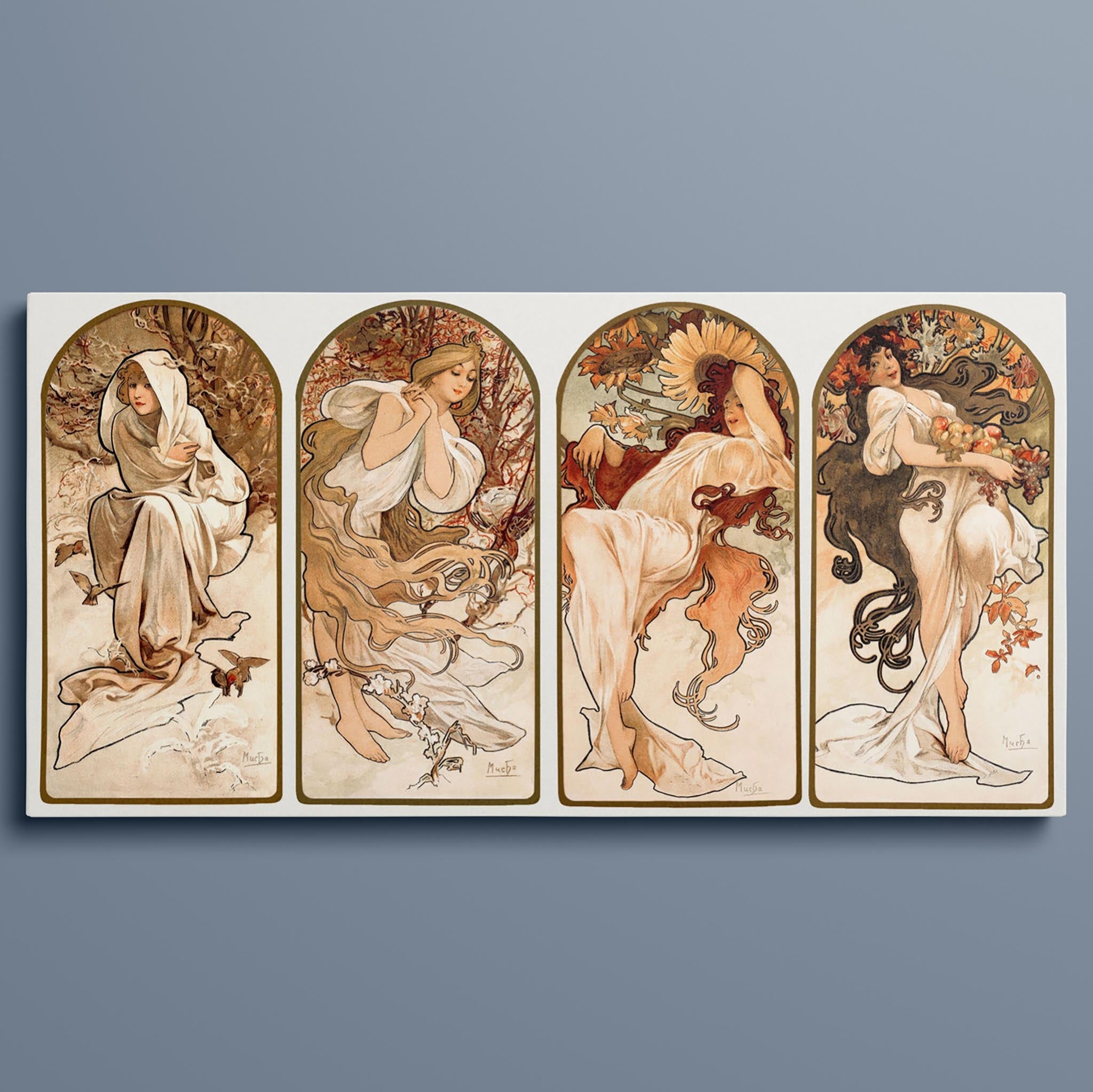 The Seasons or Les Saisons - by Alphonse Mucha