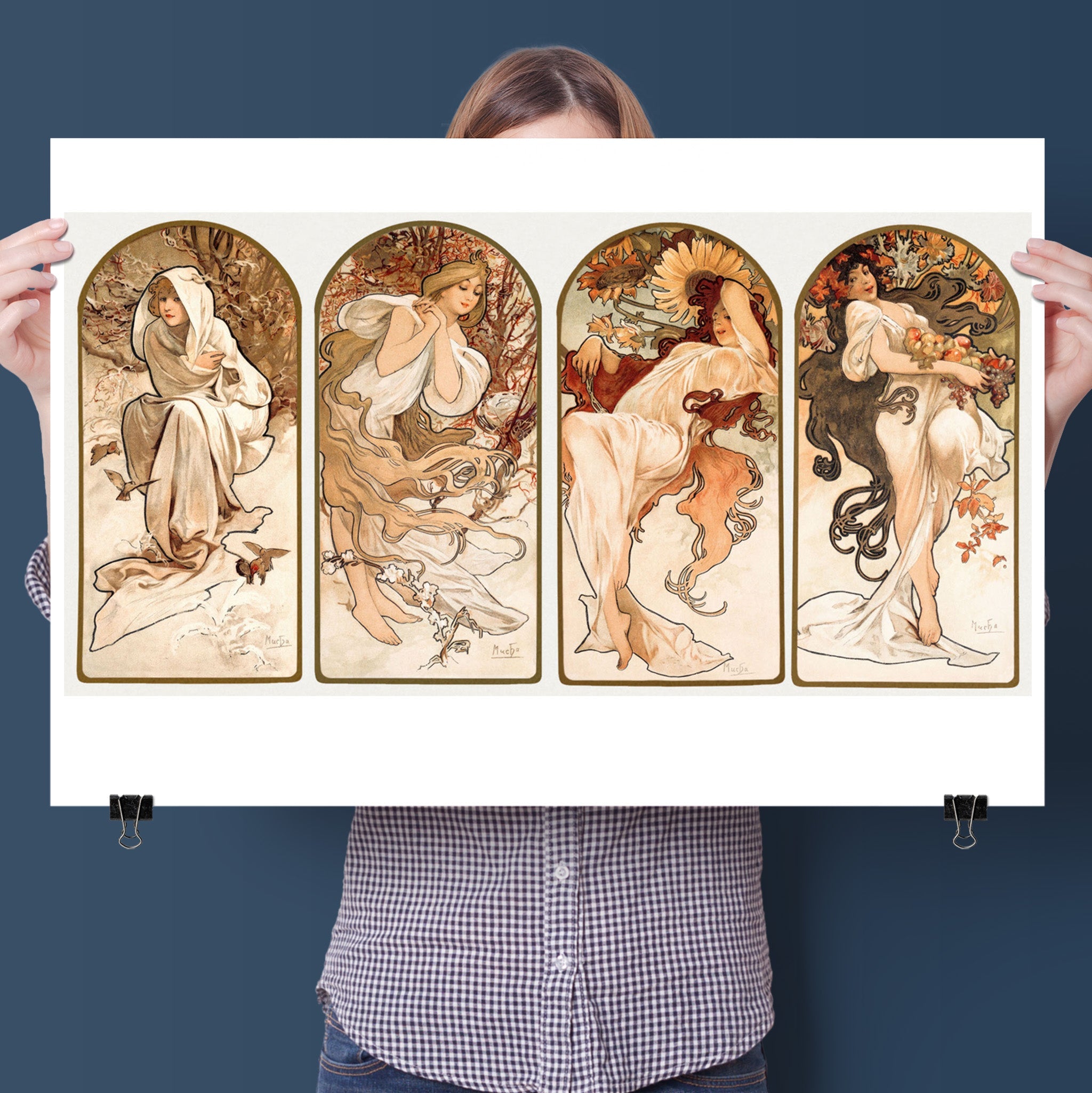 The Seasons by Alphonse Mucha - Iconic Art Nouveau Panels – ROYAL