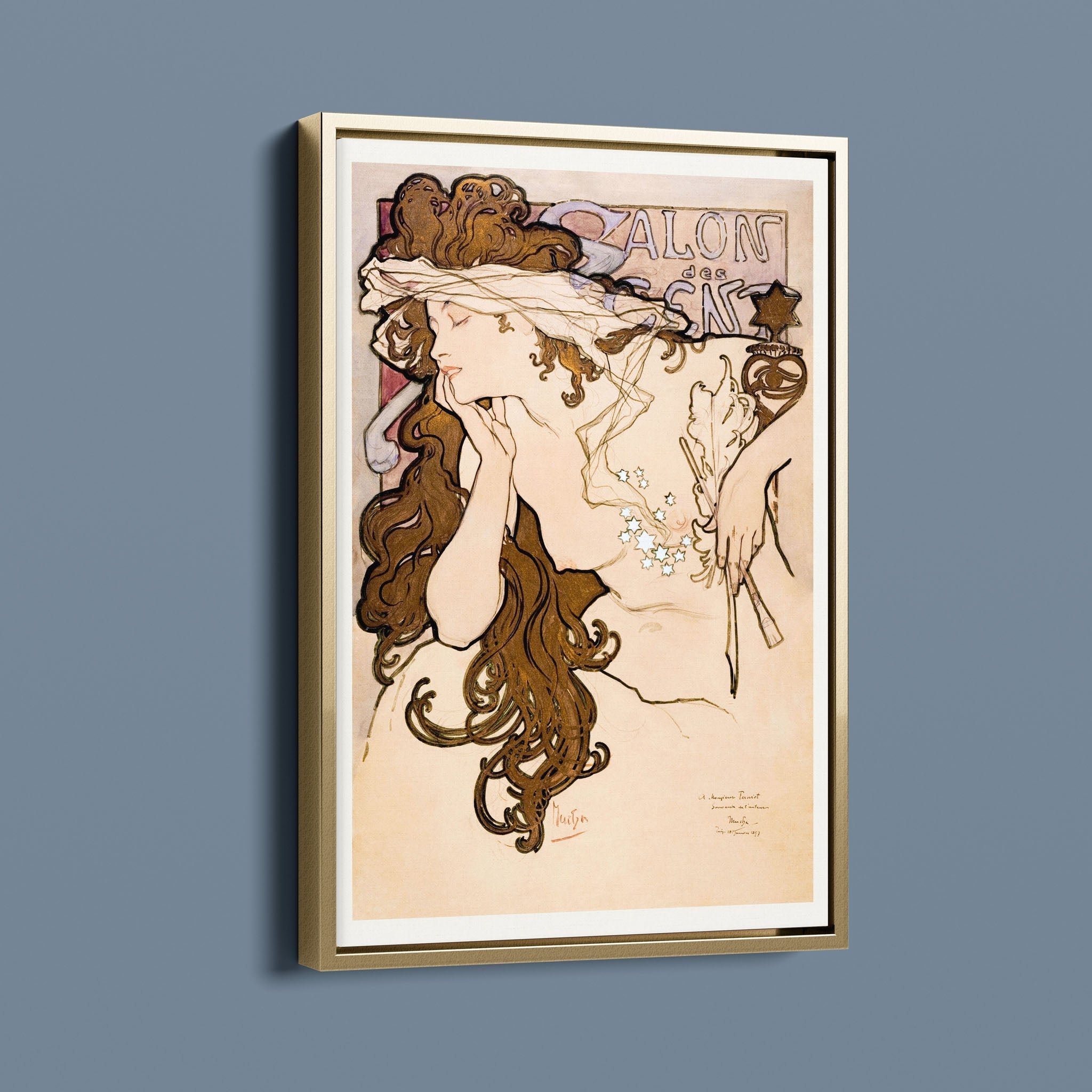 Salon des Cent Poster - Vintage Alphonse Mucha Advert Print by Alphonse Mucha